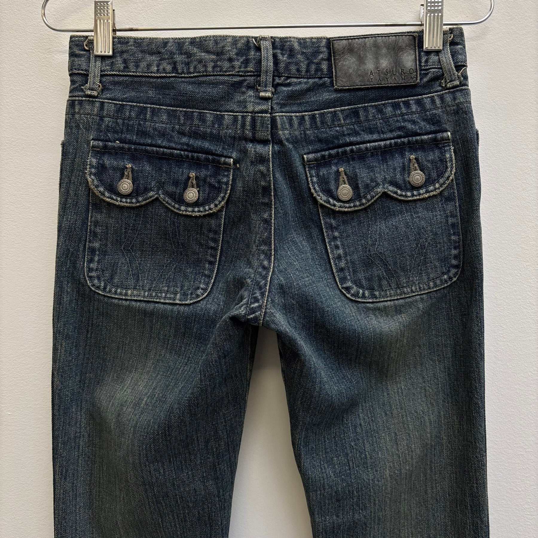 Atsuro Tayama Faded Distressed Flare Jeans - Image 7