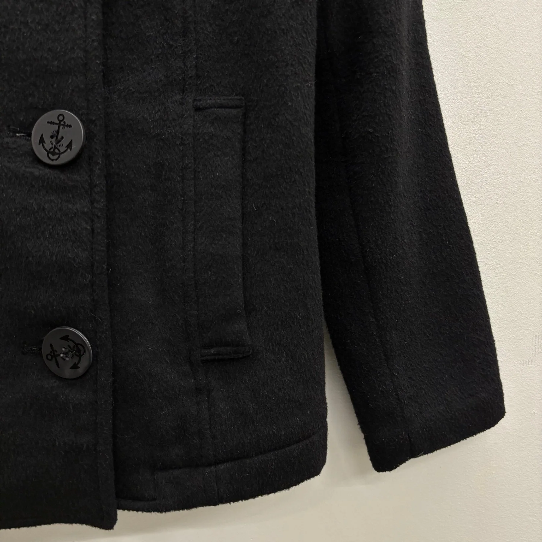 Atsuro Tayama Wool Double Breasted Peacoat - Image 4