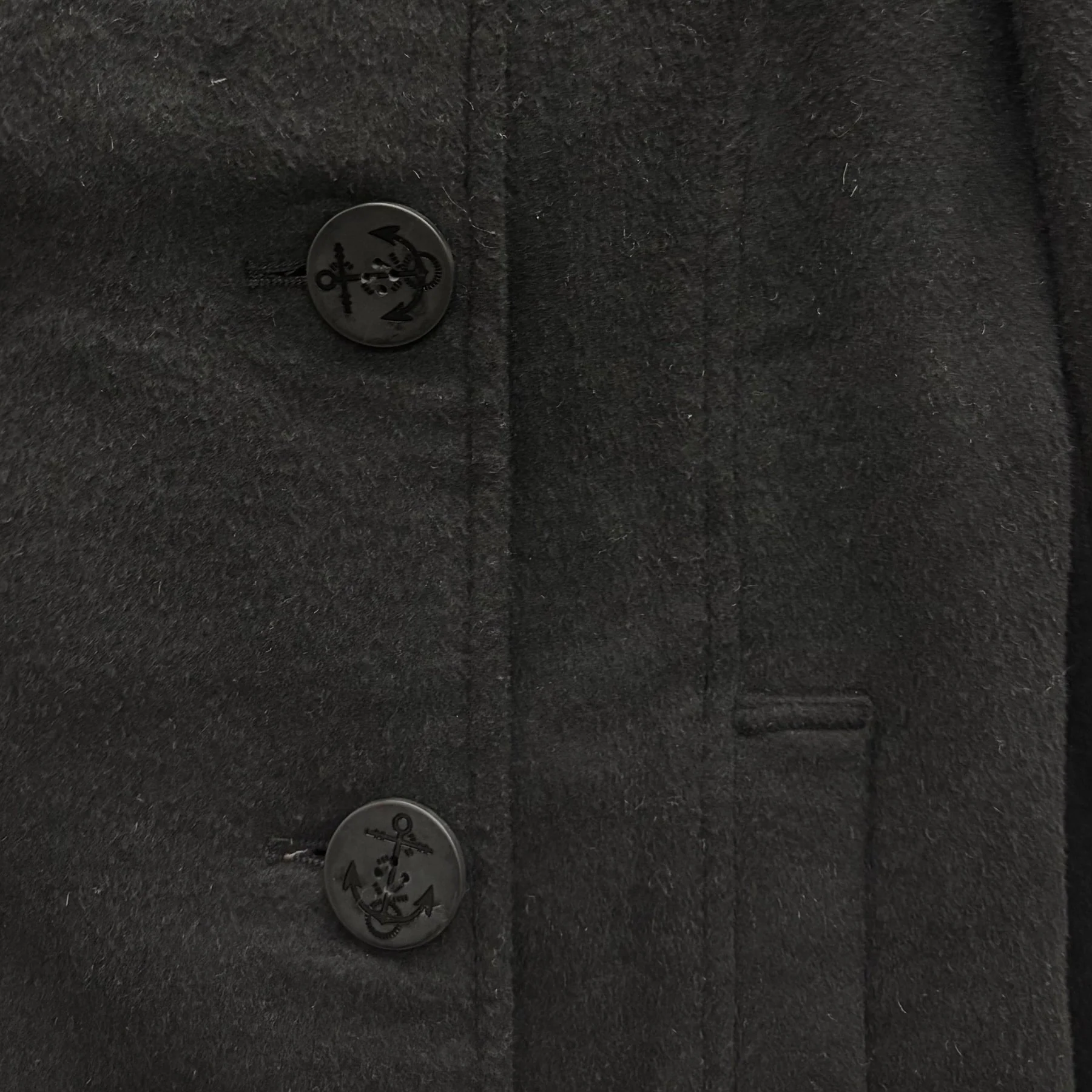 Atsuro Tayama Wool Double Breasted Peacoat - Image 7
