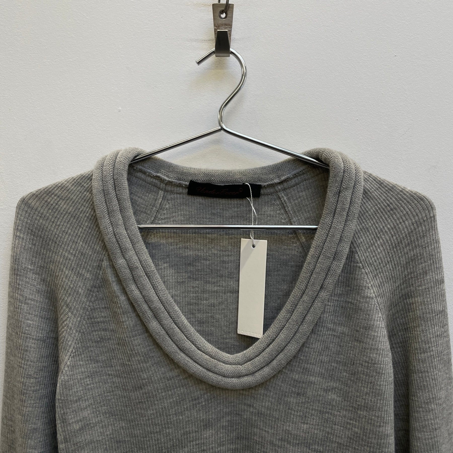 AW07 Undercover “Knit” Rolled V-Neck Longsleeve Undercover - Image 3