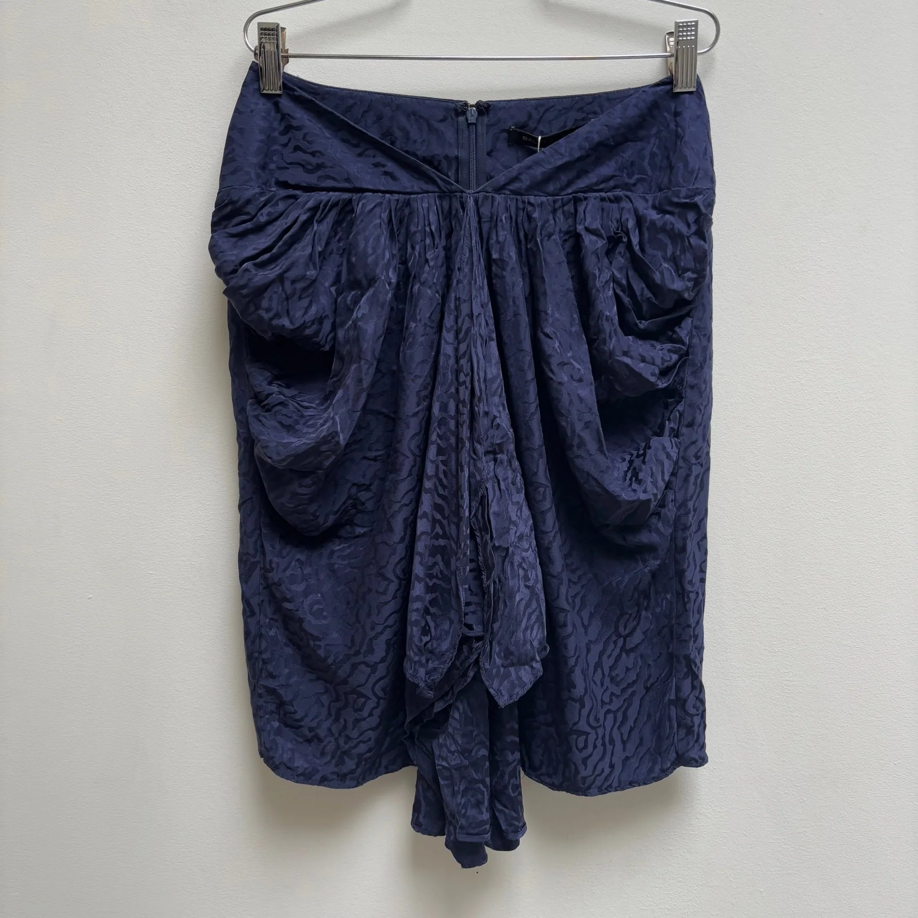 Balenciaga By Nicolas Ghesquiere Patterned Silk Skirt