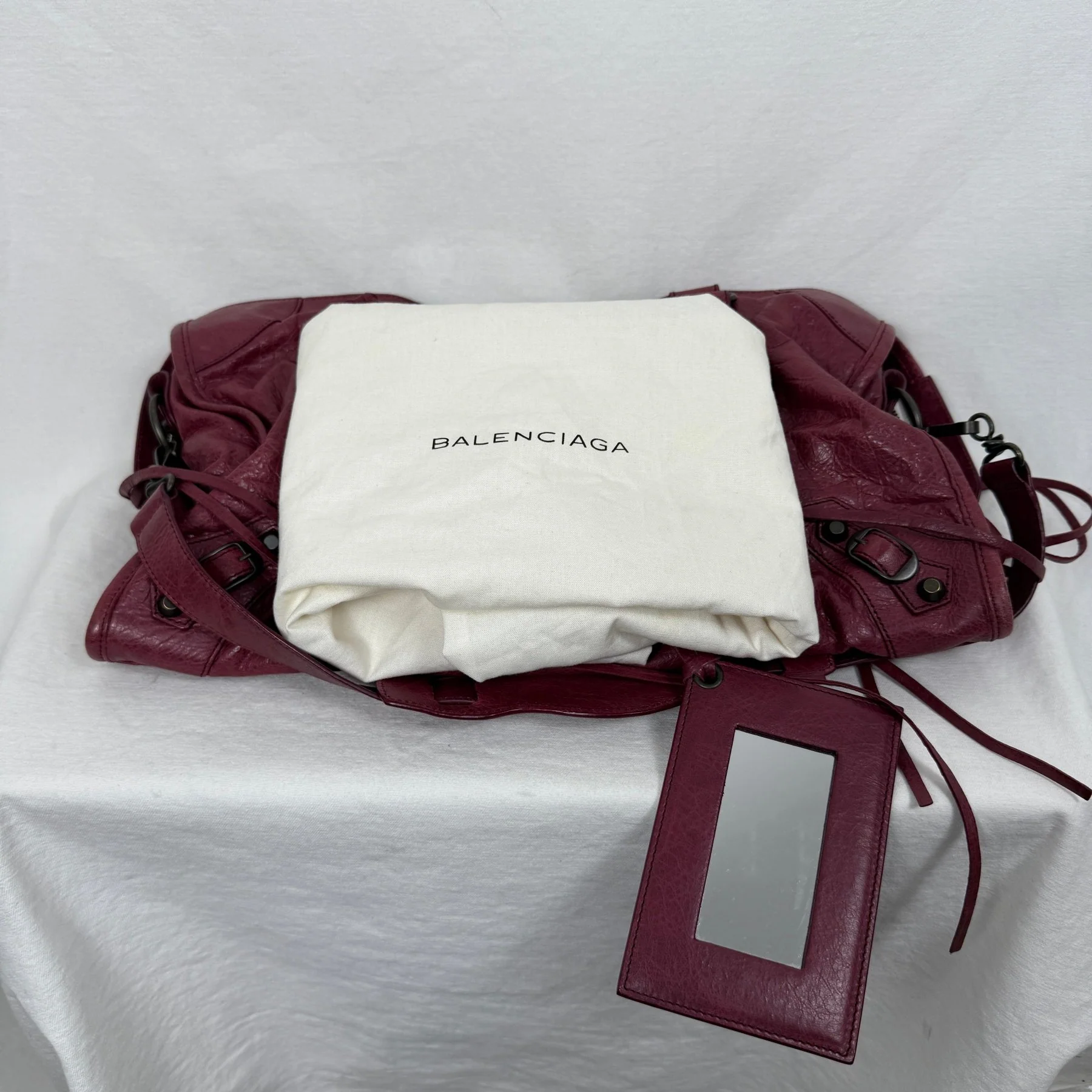 FW12 Balenciaga City Bag Wine Red - Image 15