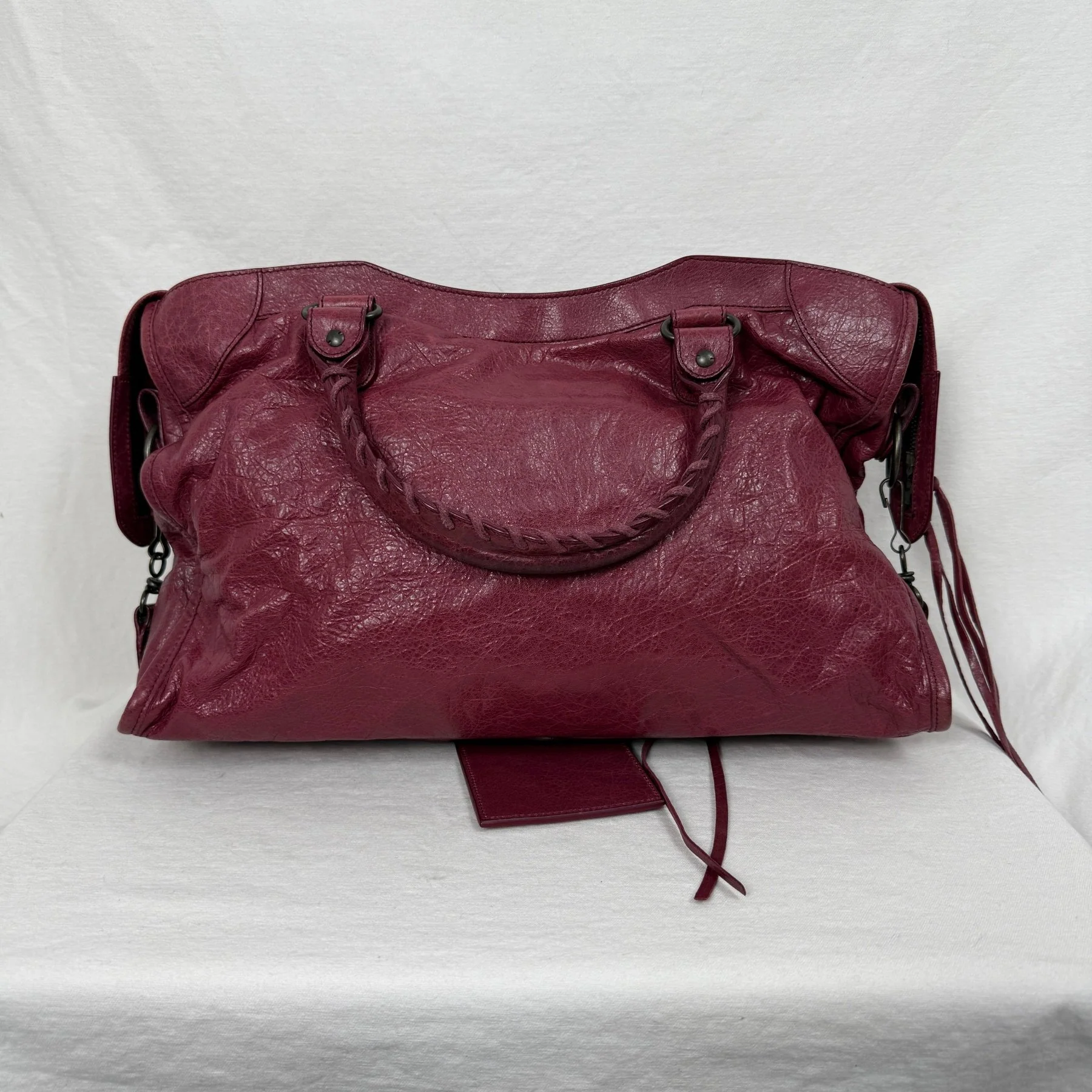 FW12 Balenciaga City Bag Wine Red - Image 2