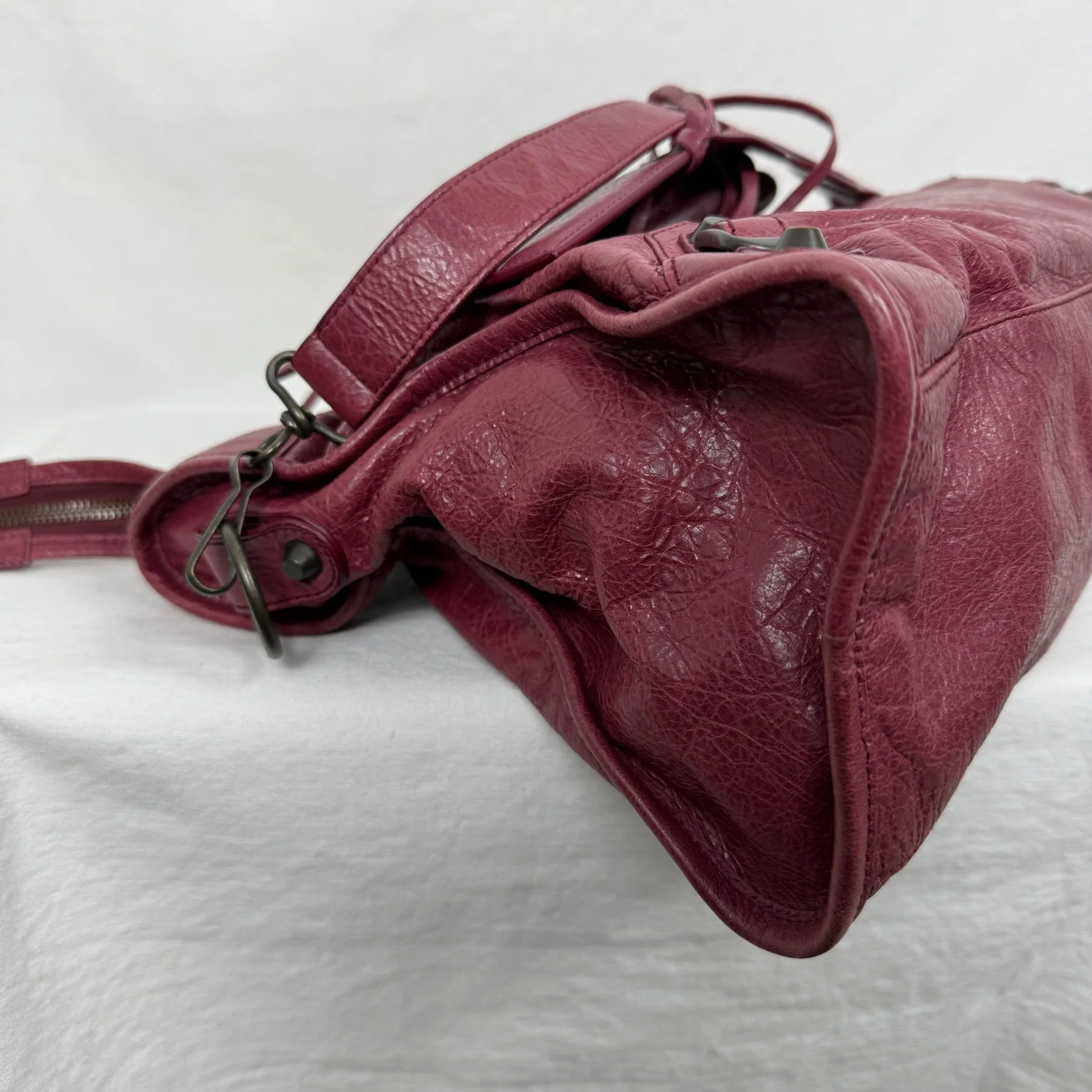 FW12 Balenciaga City Bag Wine Red - Image 8
