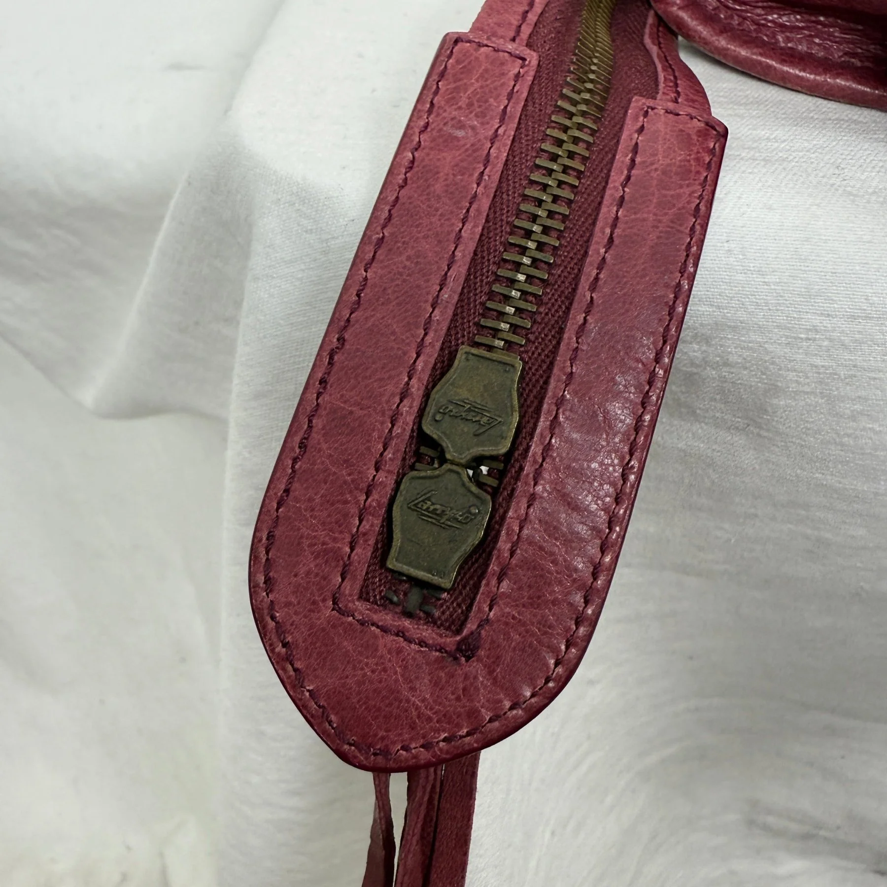 FW12 Balenciaga City Bag Wine Red - Image 9