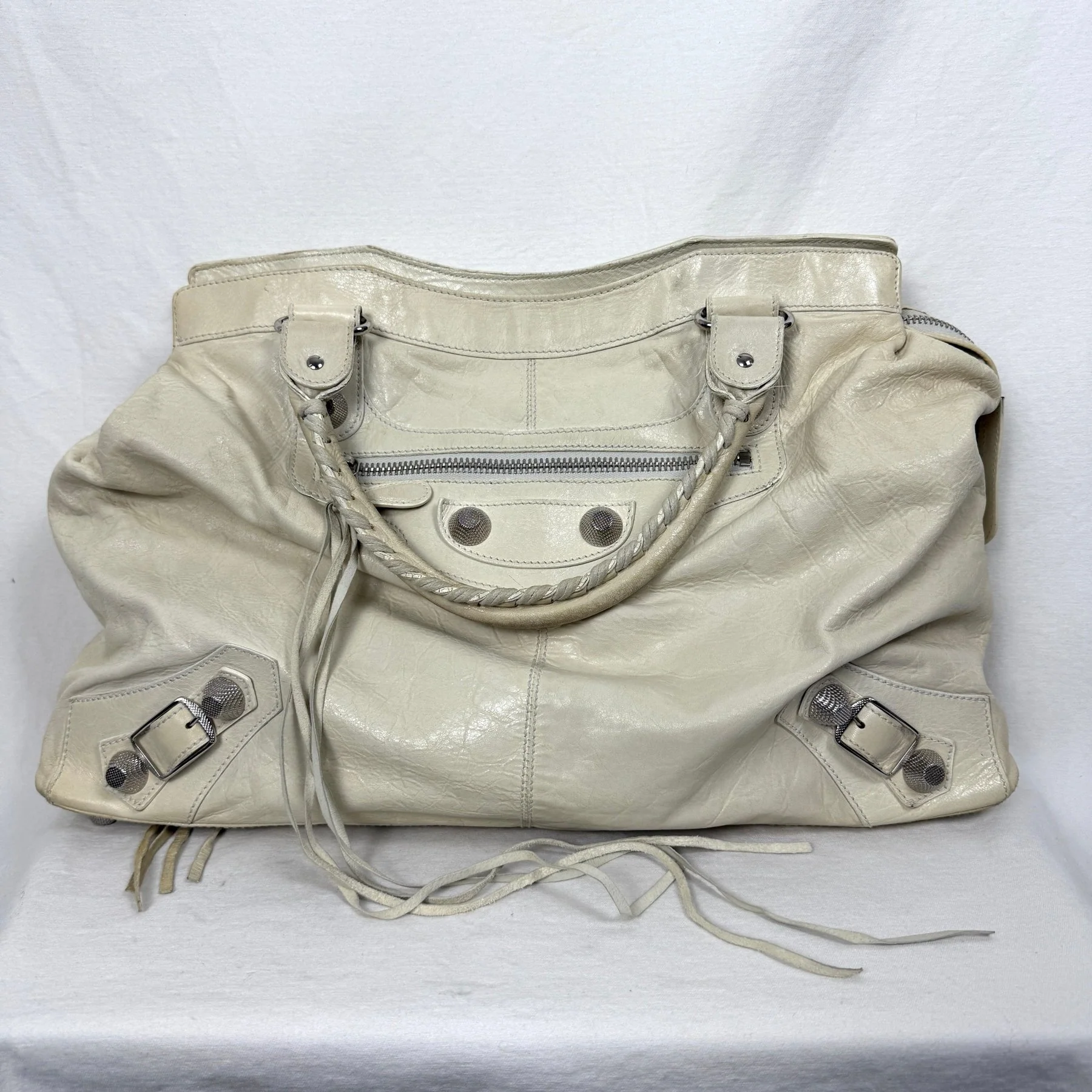 Balenciaga Giant Work Bag In Ivory - Image 3