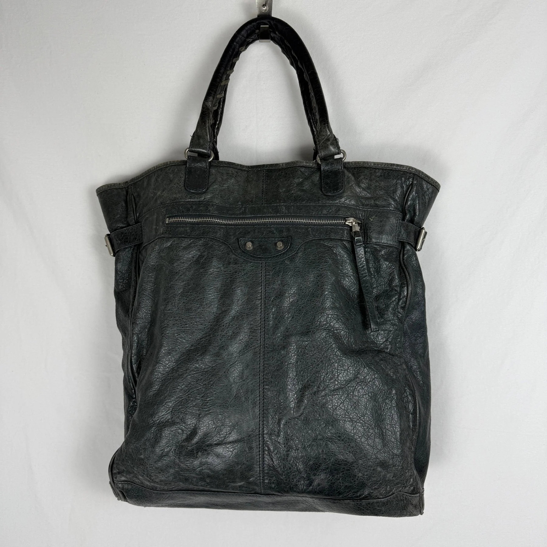 Balenciaga Hexagon Leather Tote Bag