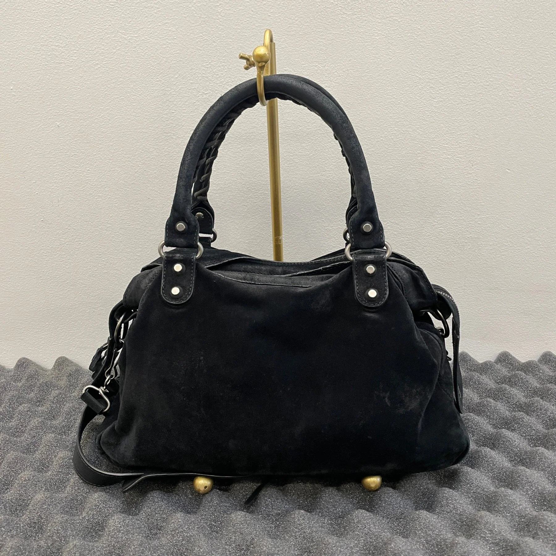 Balenciaga Town Bag by Nicholas Ghesquiere in Black Suede - Image 2