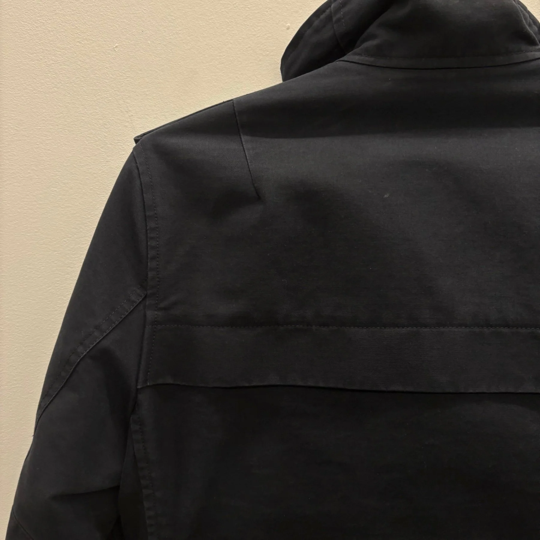 Balmain Biker Parka High Collar Jacket - Image 15