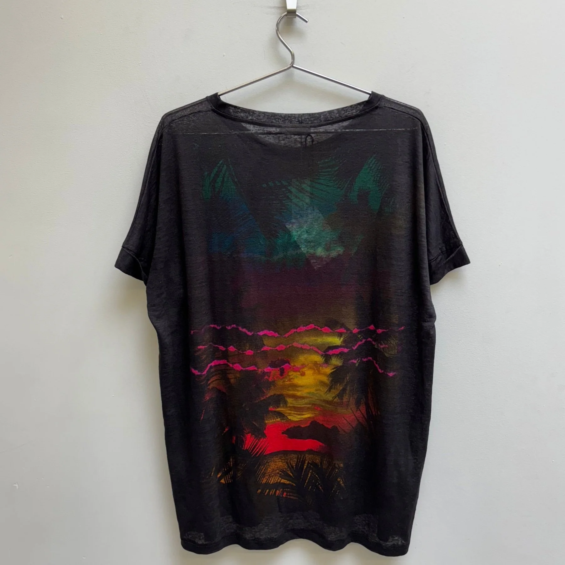 Balmain Paris Linen Graphic T-Shirt - Image 2