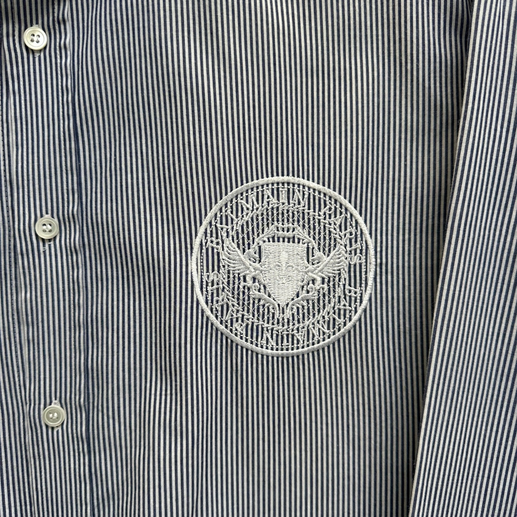 Balmain Pin Strip Embroidered Button Up Shirt - Image 4