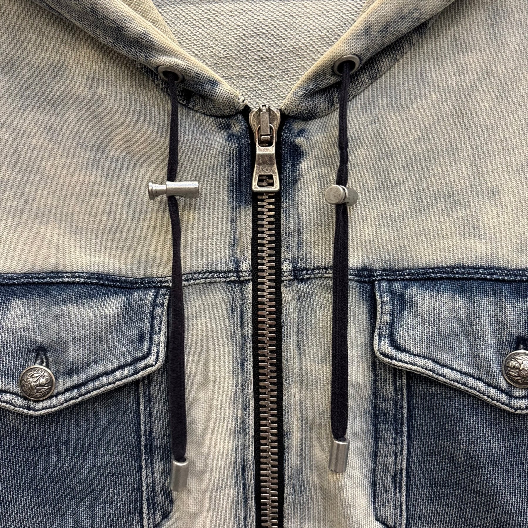 Balmain Semi Washed Zip Up Hoodie - Image 4
