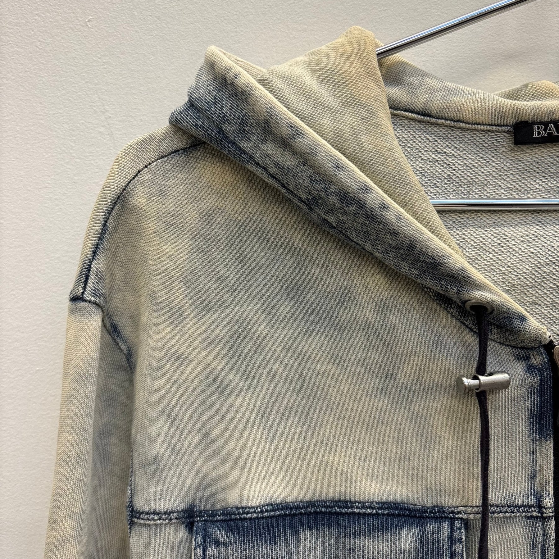 Balmain Semi Washed Zip Up Hoodie - Image 5