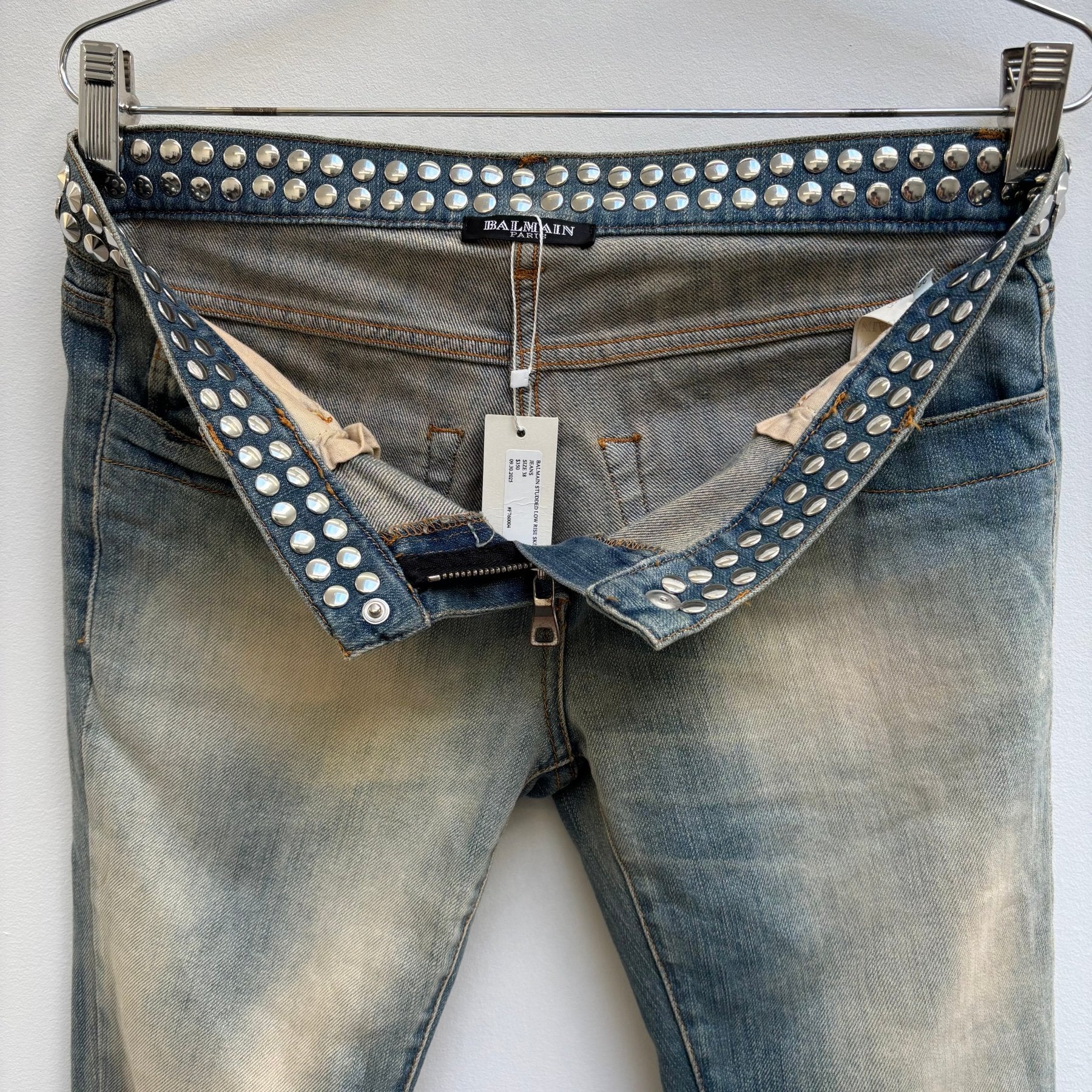 FW11 Balmain Studded Low Rise Skinny Jeans - Image 13