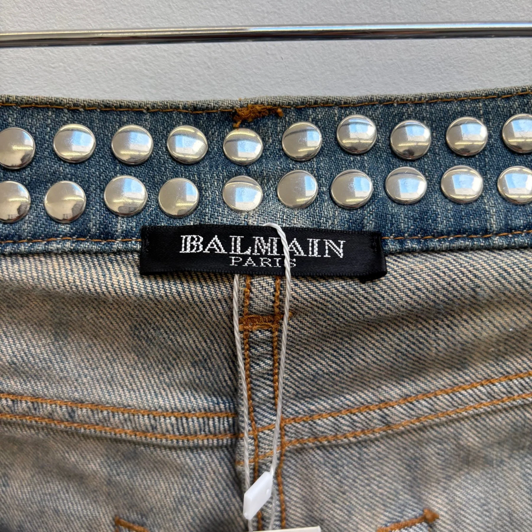 FW11 Balmain Studded Low Rise Skinny Jeans - Image 15