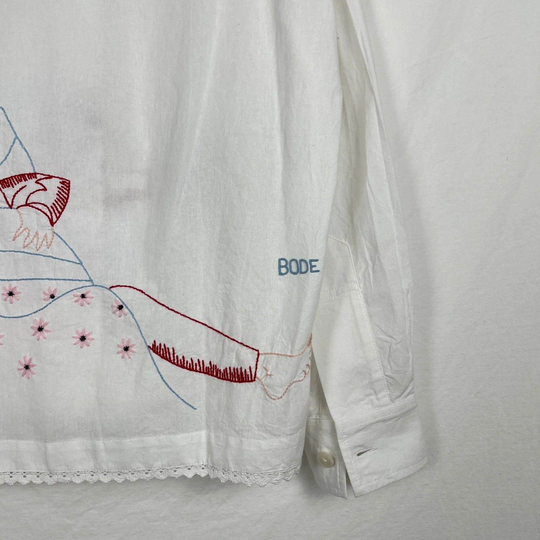 Bode Embroidered Button Up Shirt - Image 7