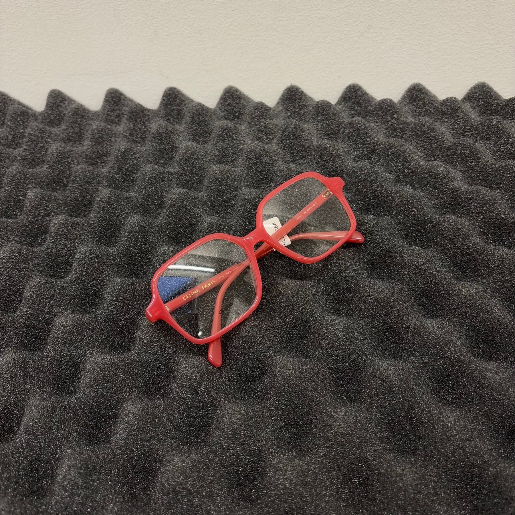 Celine Coral Square Frame Reading Glasses