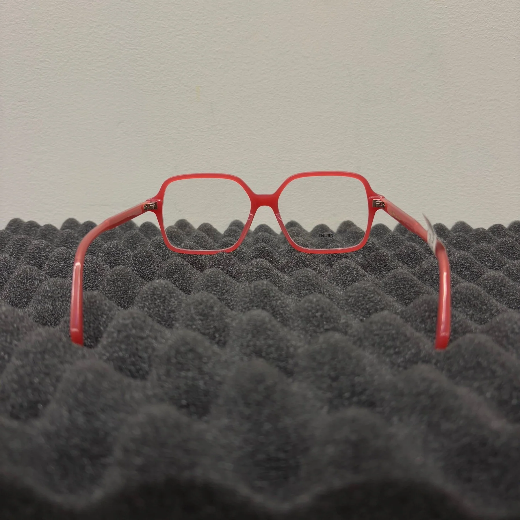 Celine Coral Square Frame Reading Glasses - Image 5
