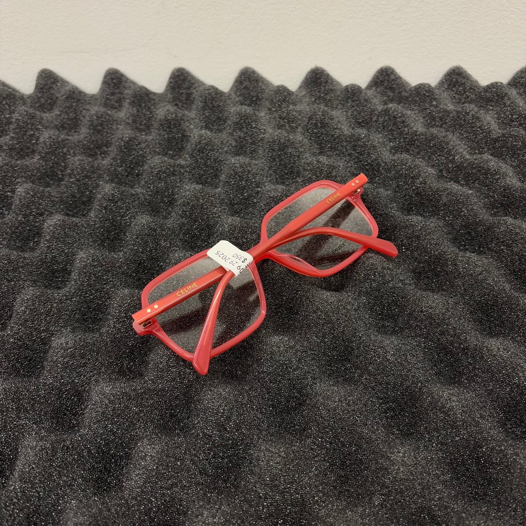 Celine Coral Square Frame Reading Glasses - Image 8