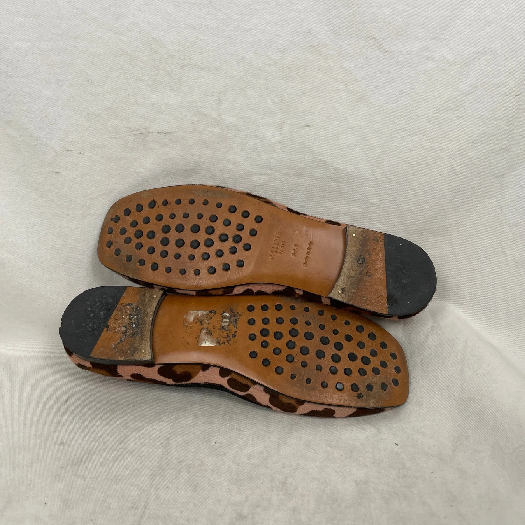 Celine Leopard Print Pony Hair Flats - Image 6