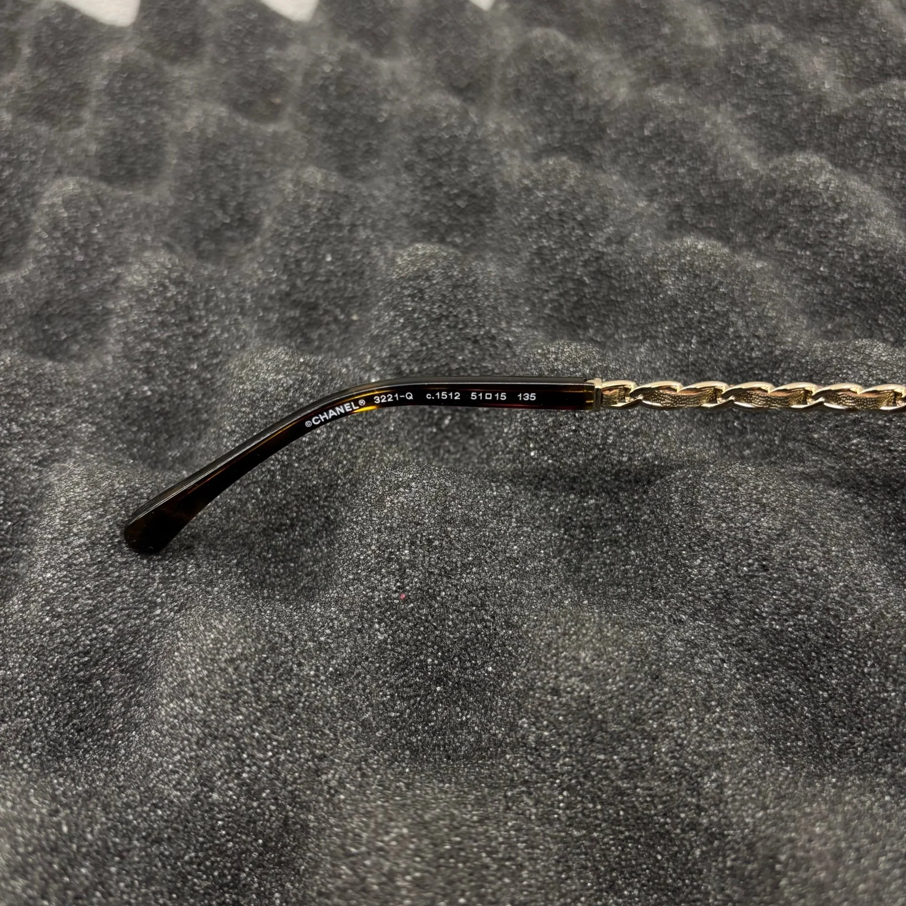 Chanel Dark Tortoise Chain Side Optical Glasses - Image 6