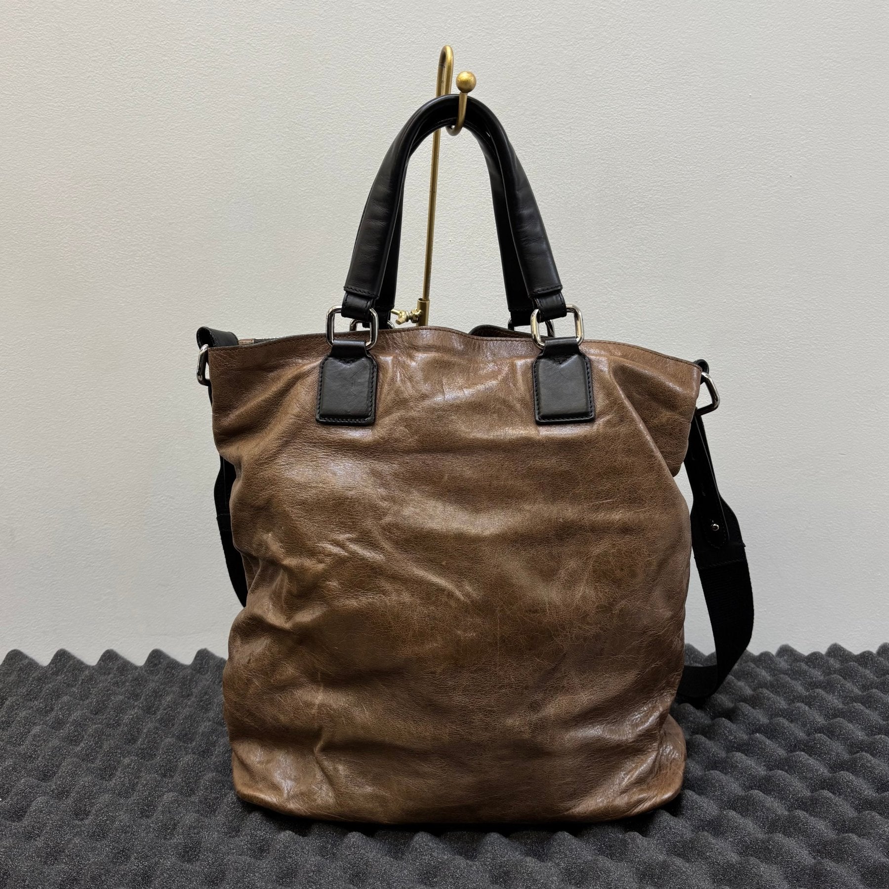 00s Chloé Leather Messenger Tote Shoulder Bag - Image 2