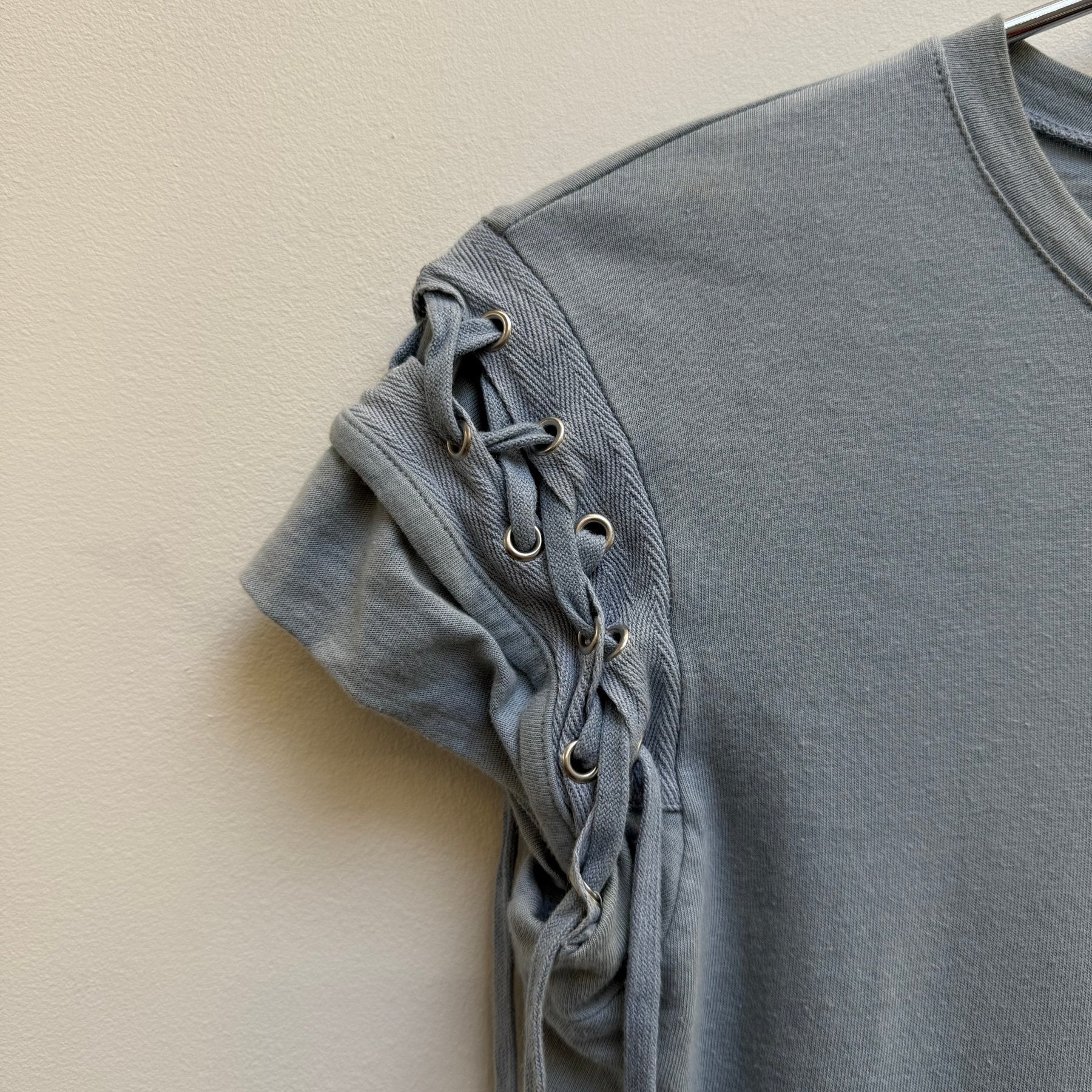Christian Dior Lace Up Short Sleeve Top - Image 5