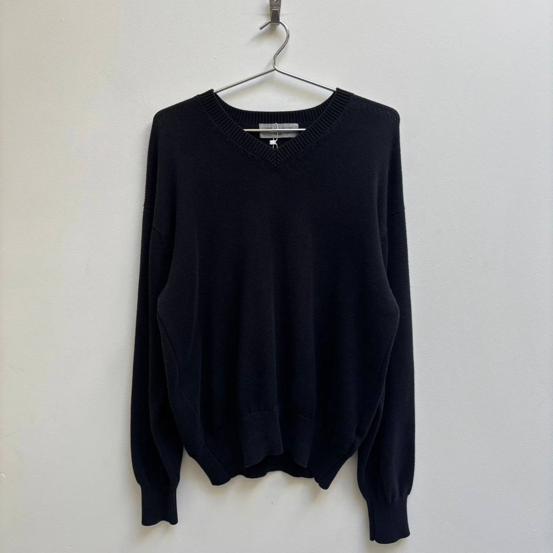 Comme Des Garçons V Neck Knit Sweater