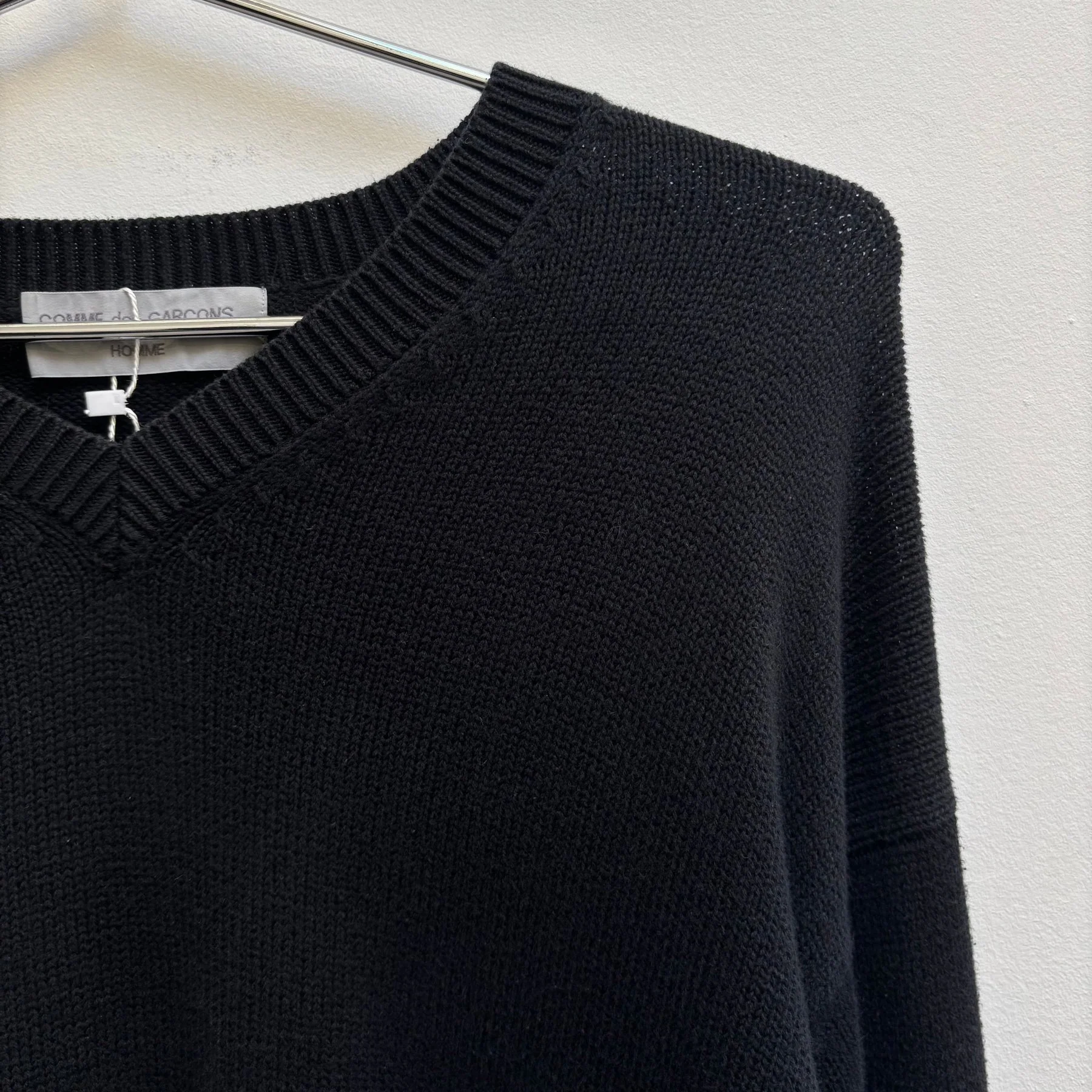Comme Des Garçons V Neck Knit Sweater - Image 4