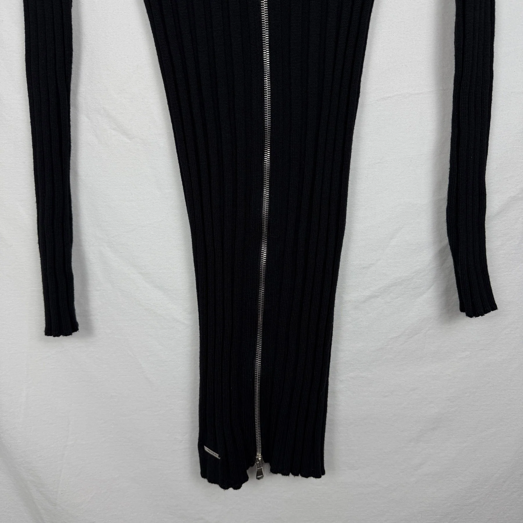 Costume National Rib Knit Zip Dress - Image 5