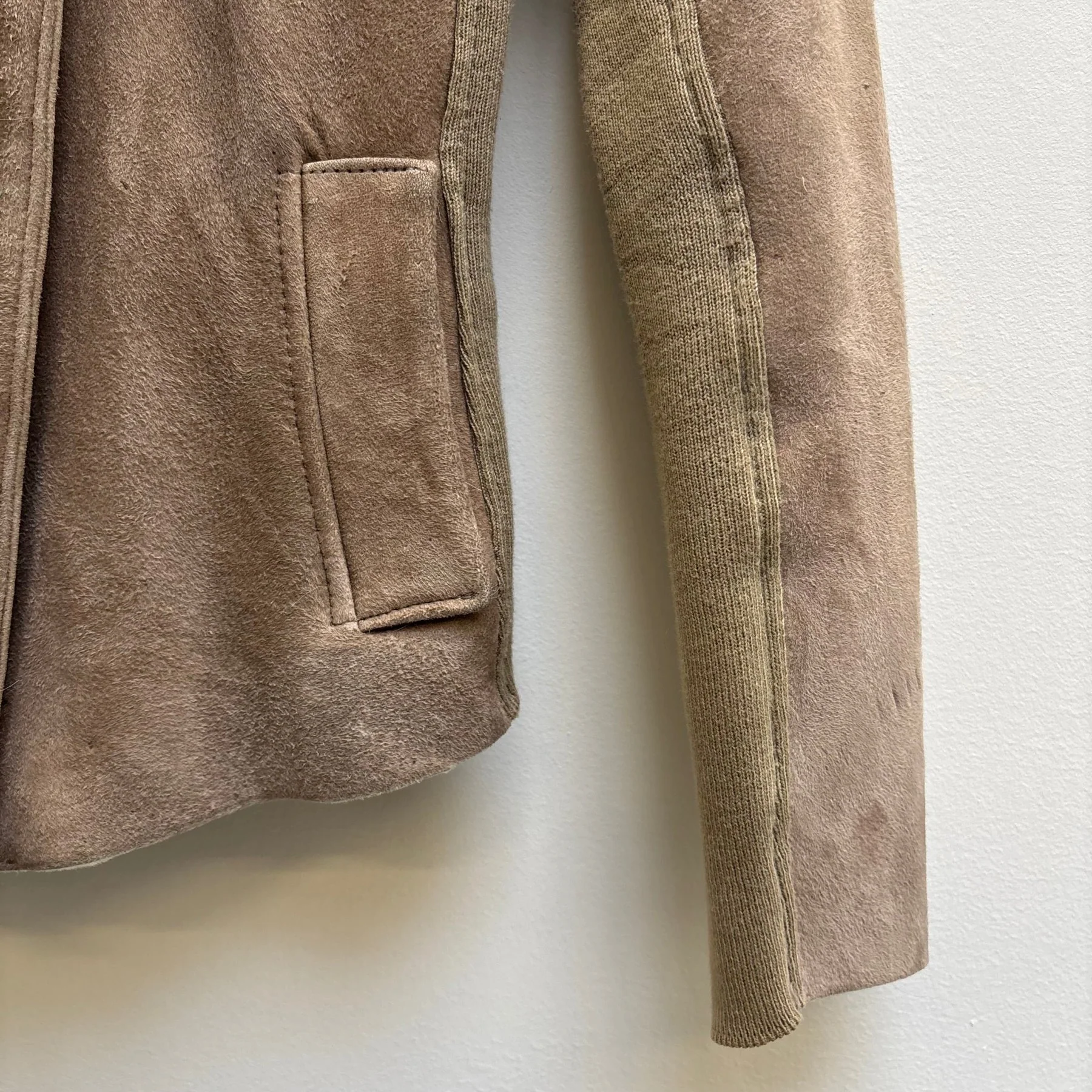 Damir Doma Suede & Fur Beige Moto Jacket - Image 5