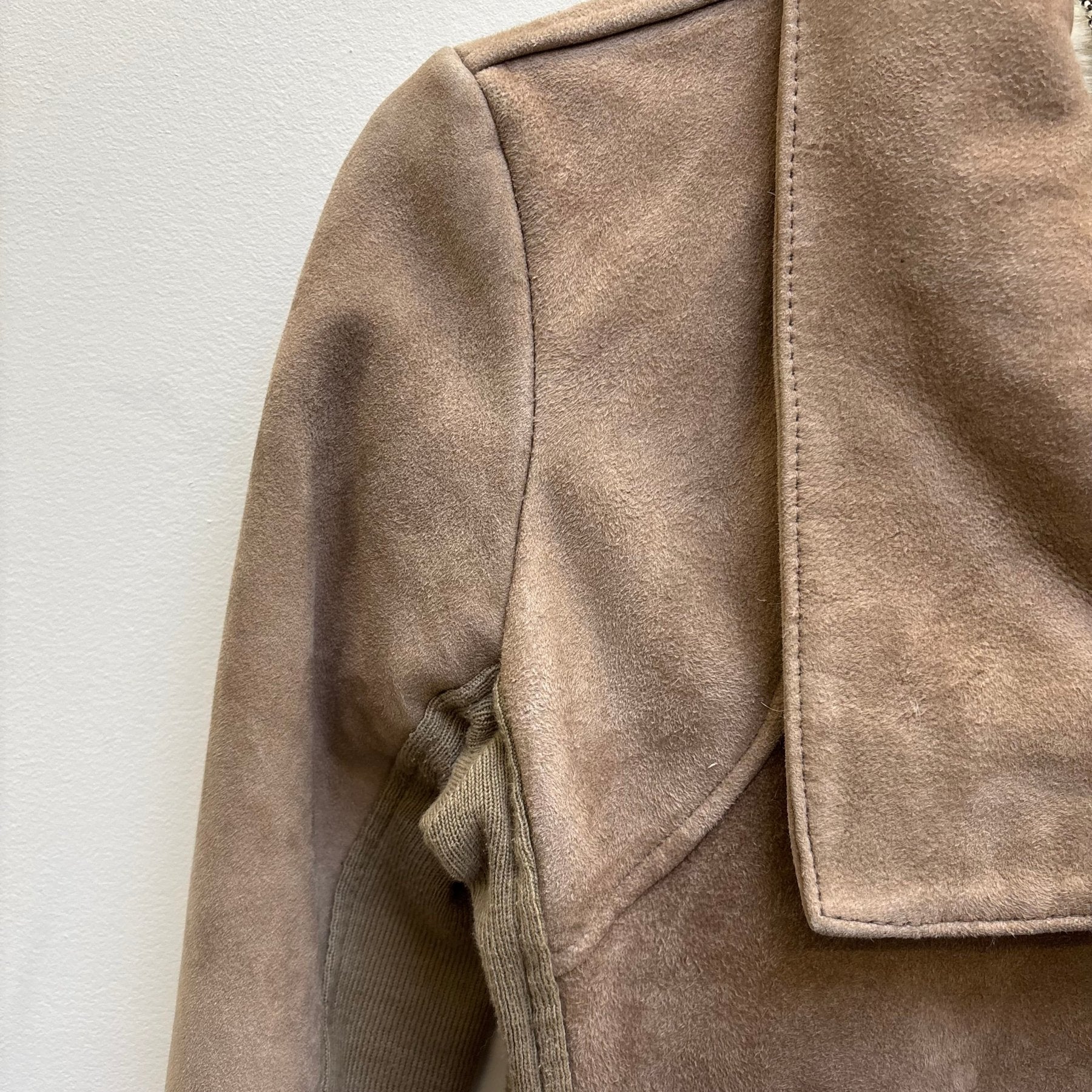 Damir Doma Suede & Fur Beige Moto Jacket - Image 6