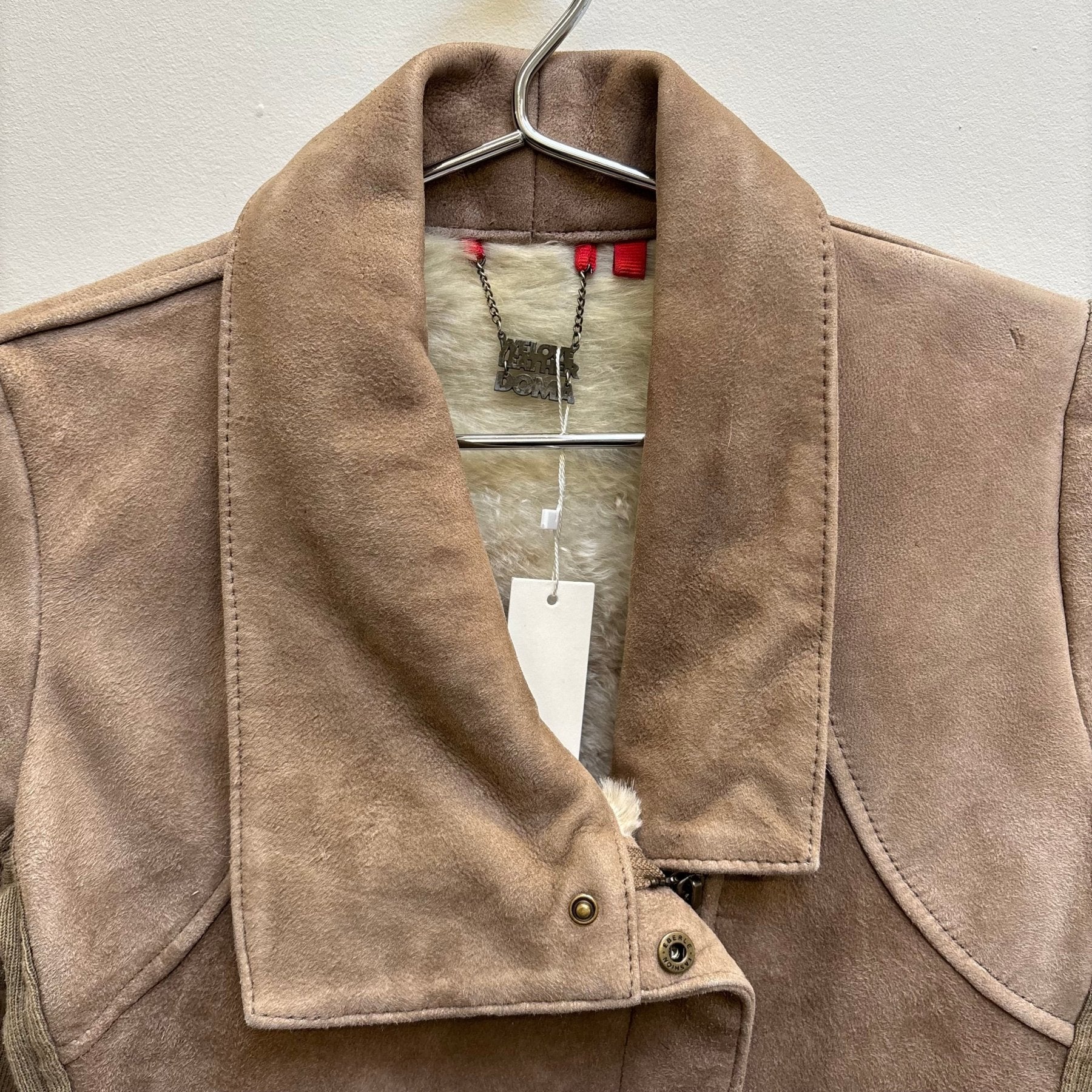 Damir Doma Suede & Fur Beige Moto Jacket - Image 7
