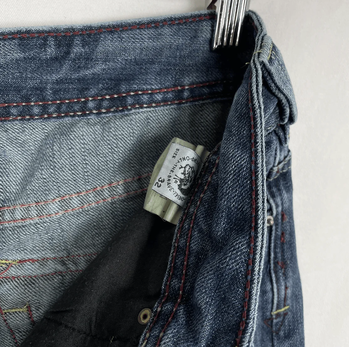Diesel Embroidered Indigo Jeans - Image 5