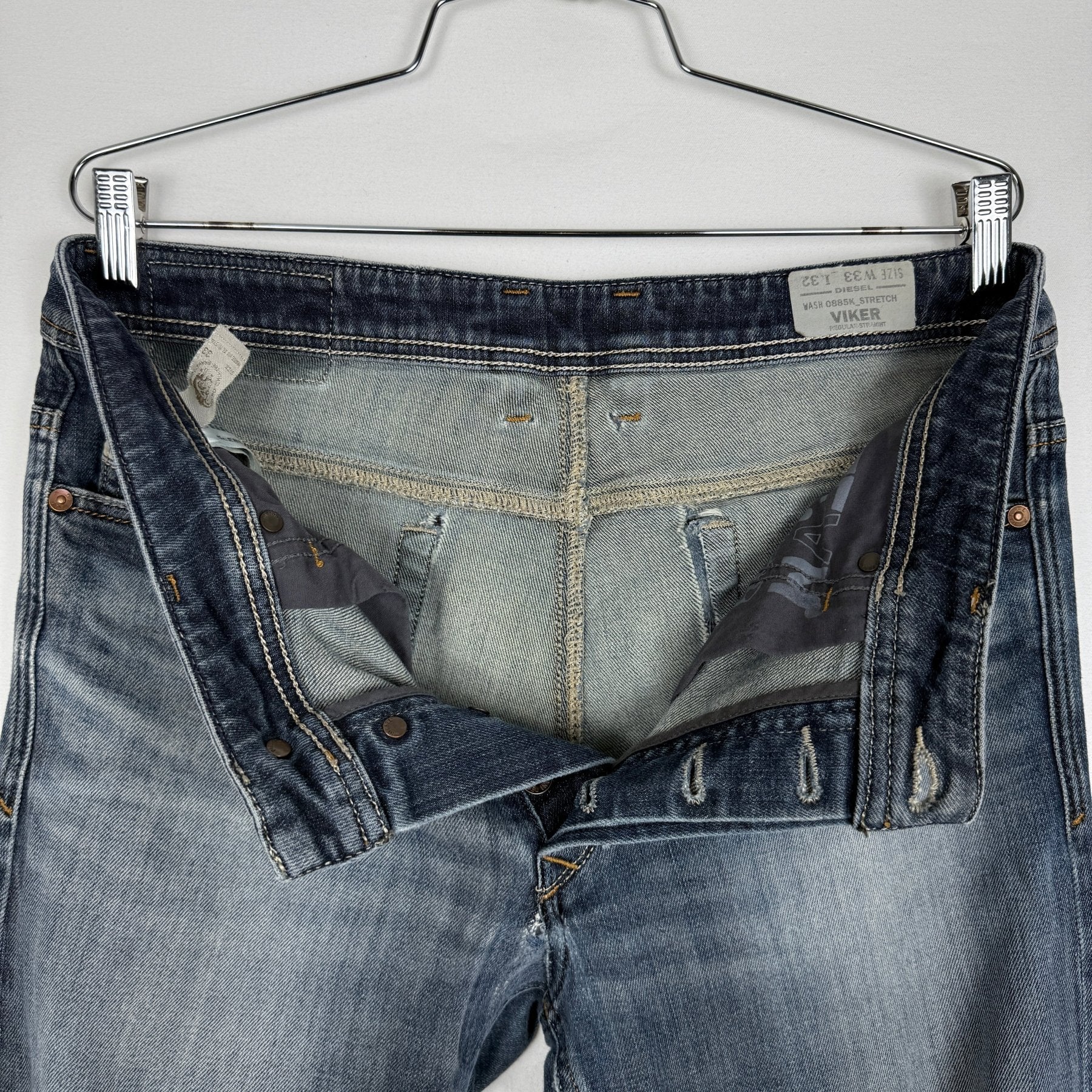 Diesel Industries Faded Indigo Straight Leg Jeans - Image 9