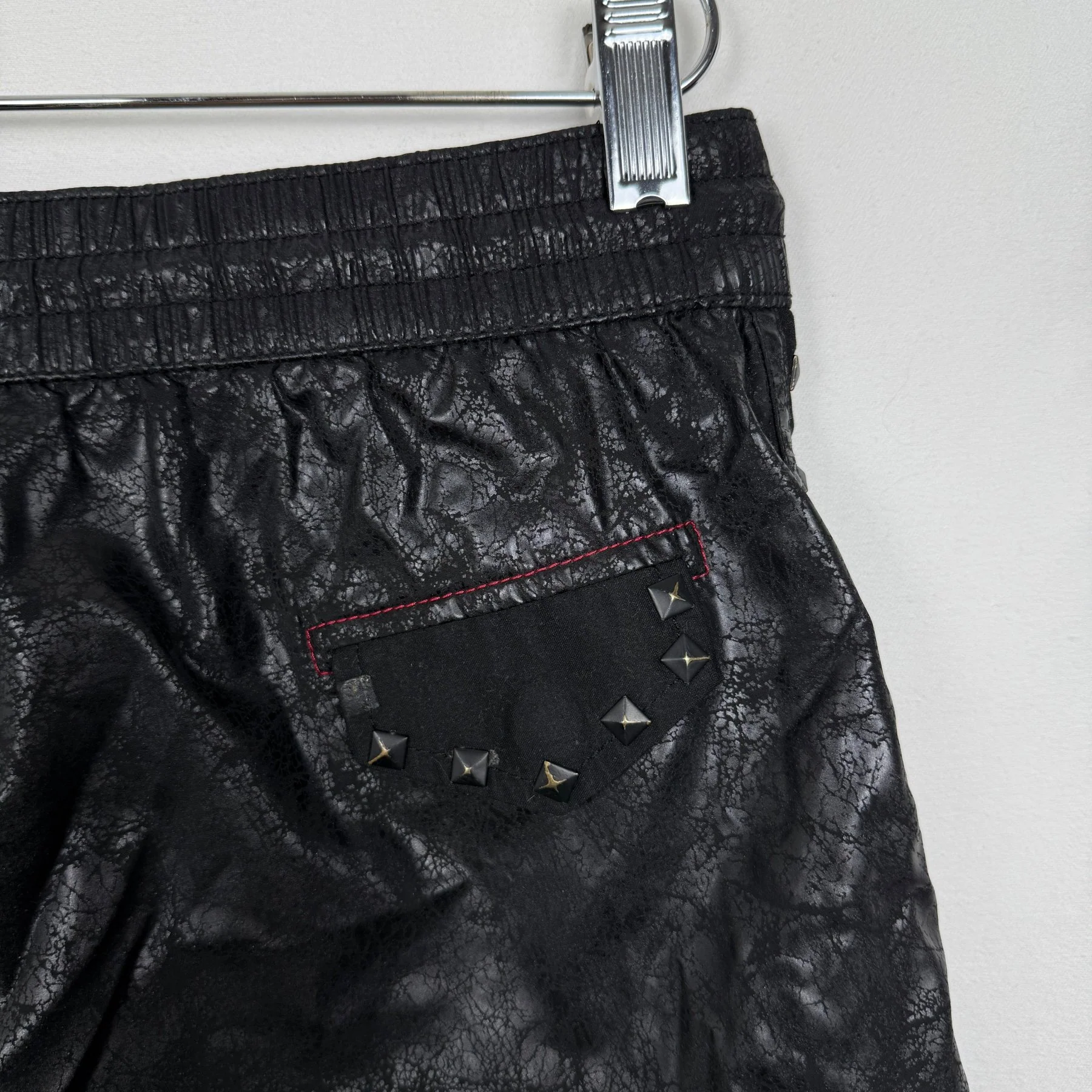 Diesel Pleather Mini Studded Swim Shorts - Image 6