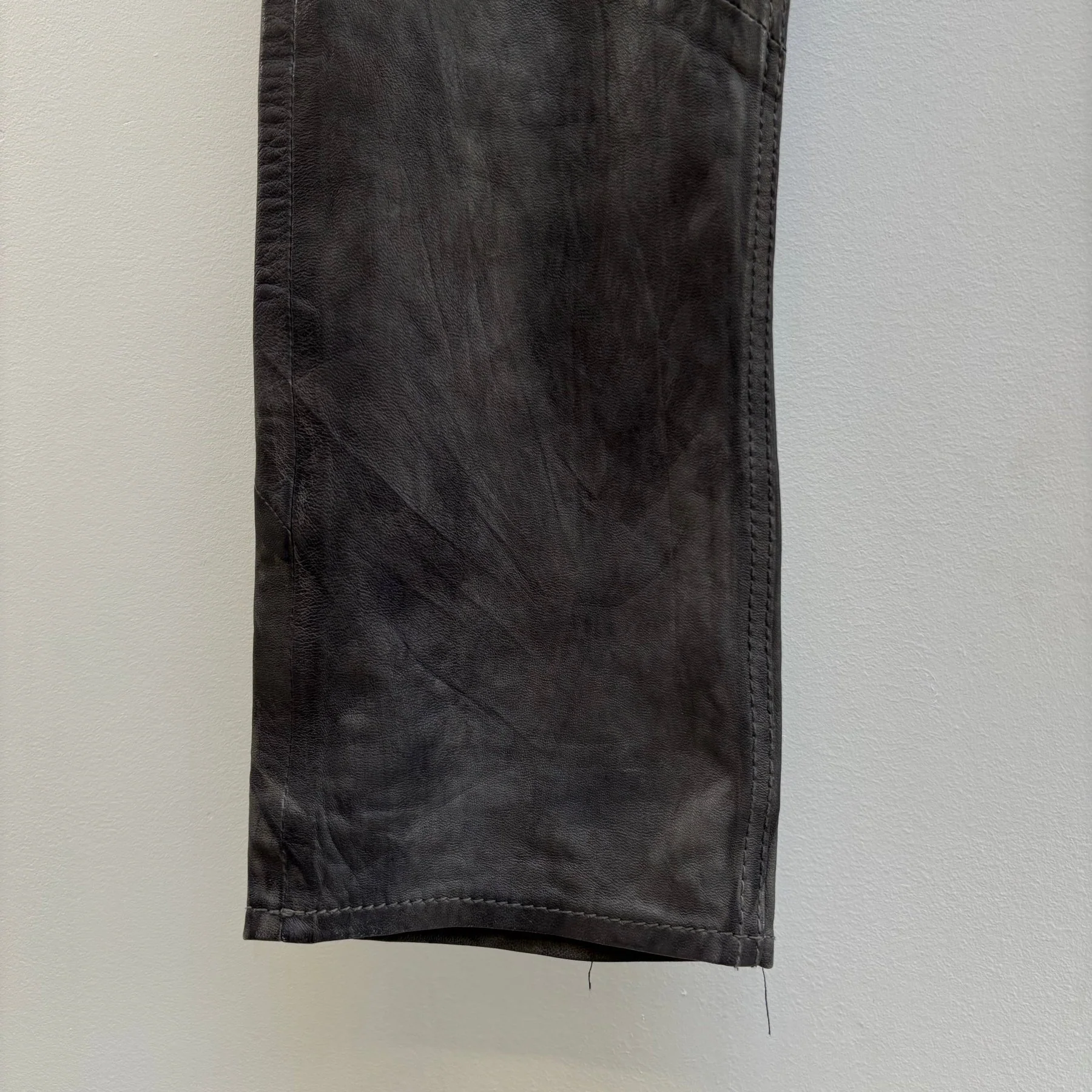 Diesel Sea Green Perforated Lambskin Jeans - Image 8