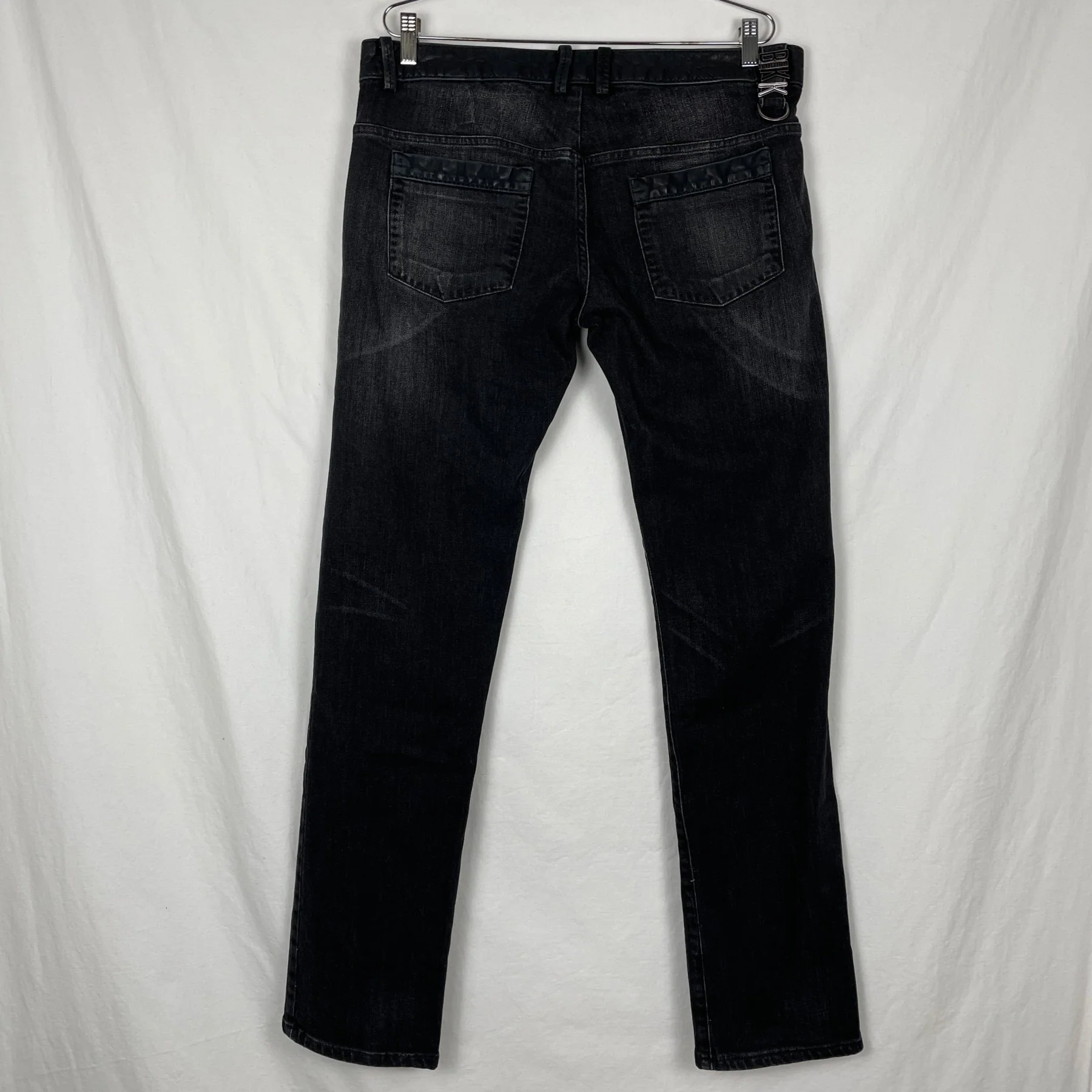 00s Dirk Bikkembergs Leather Waist Slim Fit Jeans - Image 2