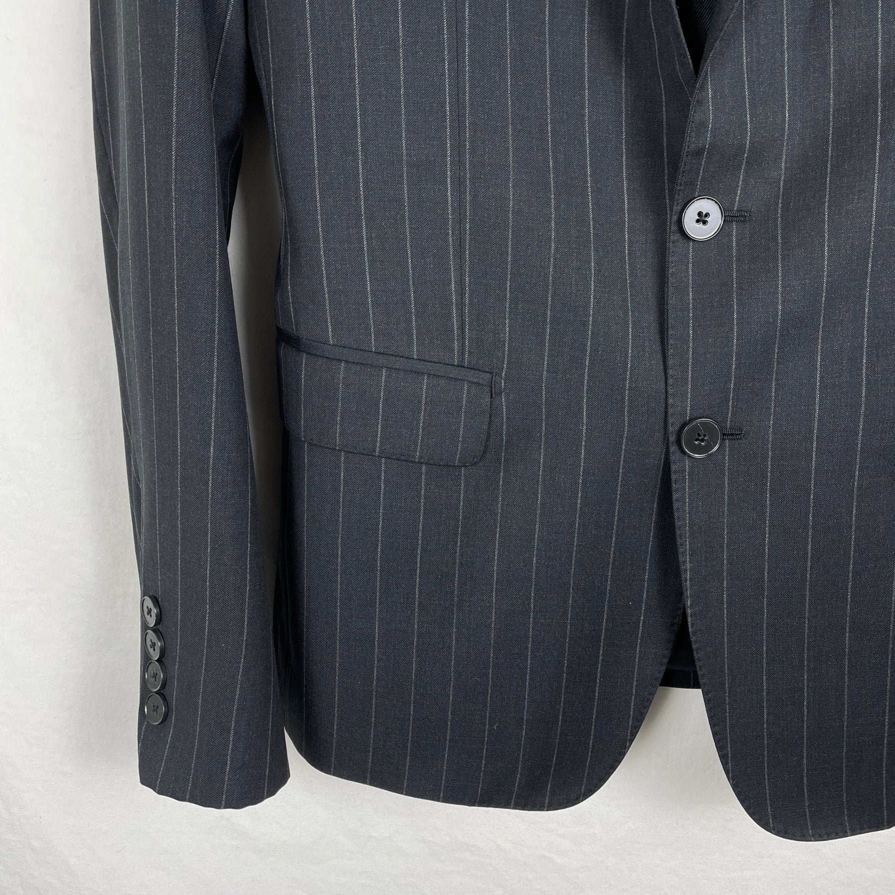 00s Dolce & Gabanna Suit Set Dark Grey Pinstripe - Image 4