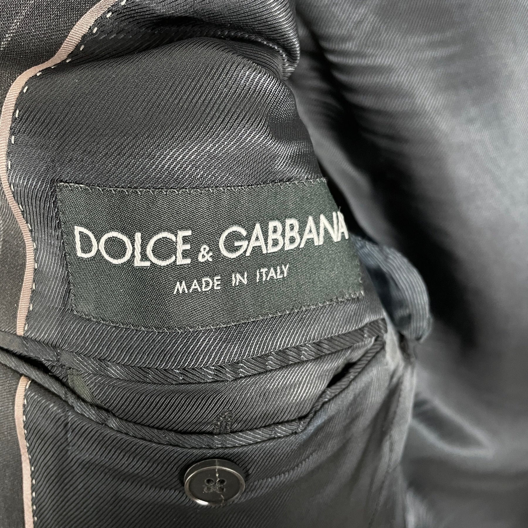 00s Dolce & Gabanna Suit Set Dark Grey Pinstripe - Image 7