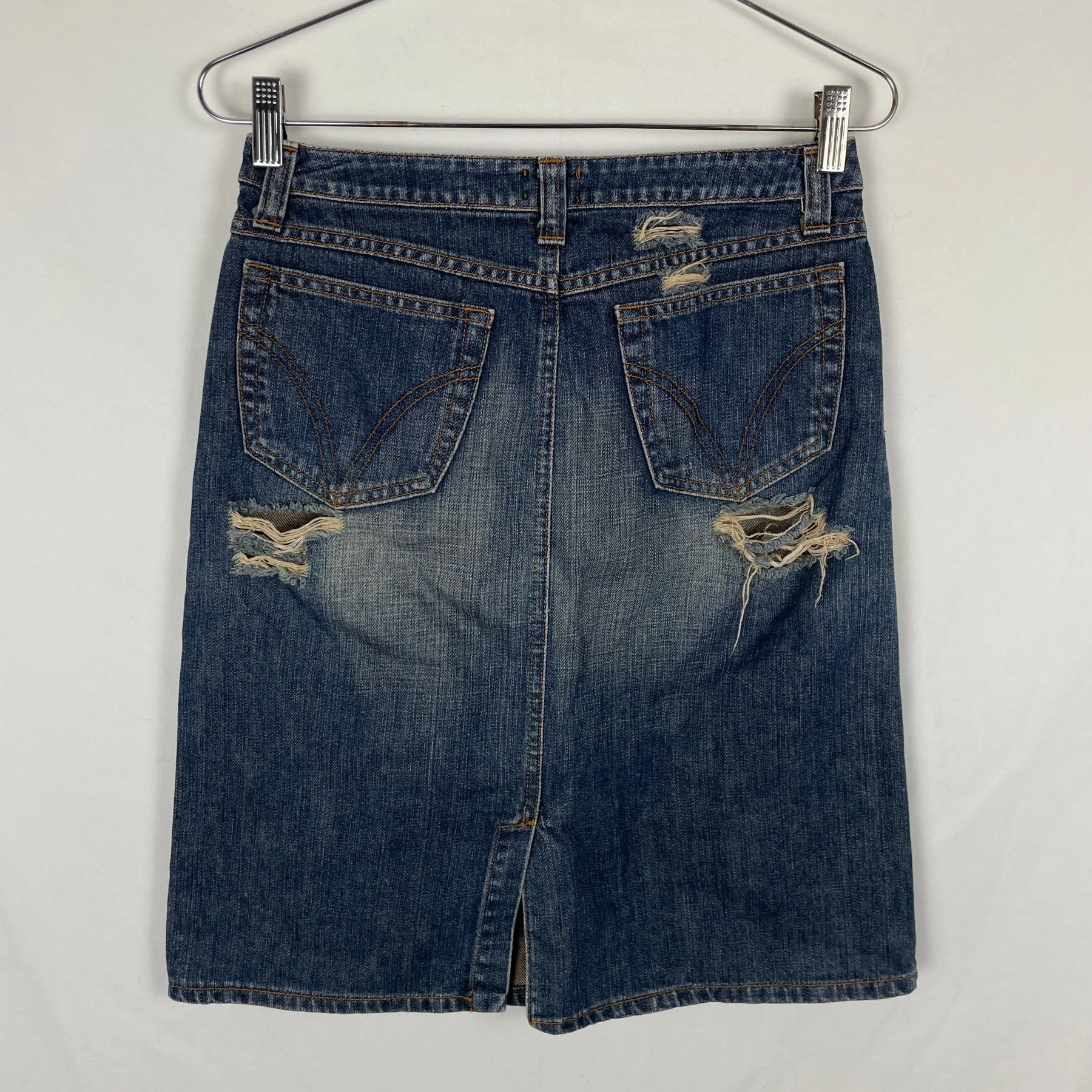 Dolce & Gabbana Distressed Midi Skirt - Image 2