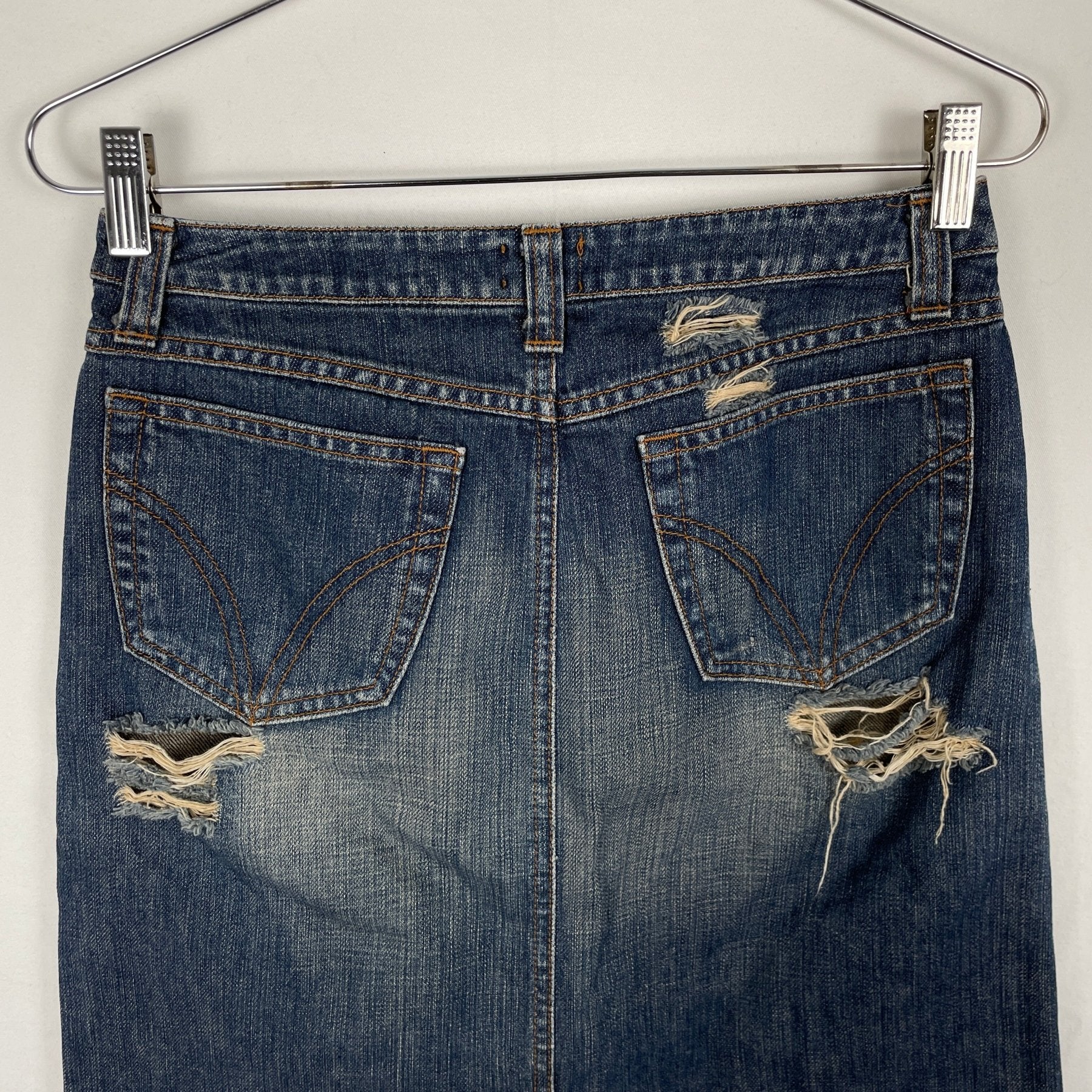 Dolce & Gabbana Distressed Midi Skirt - Image 7