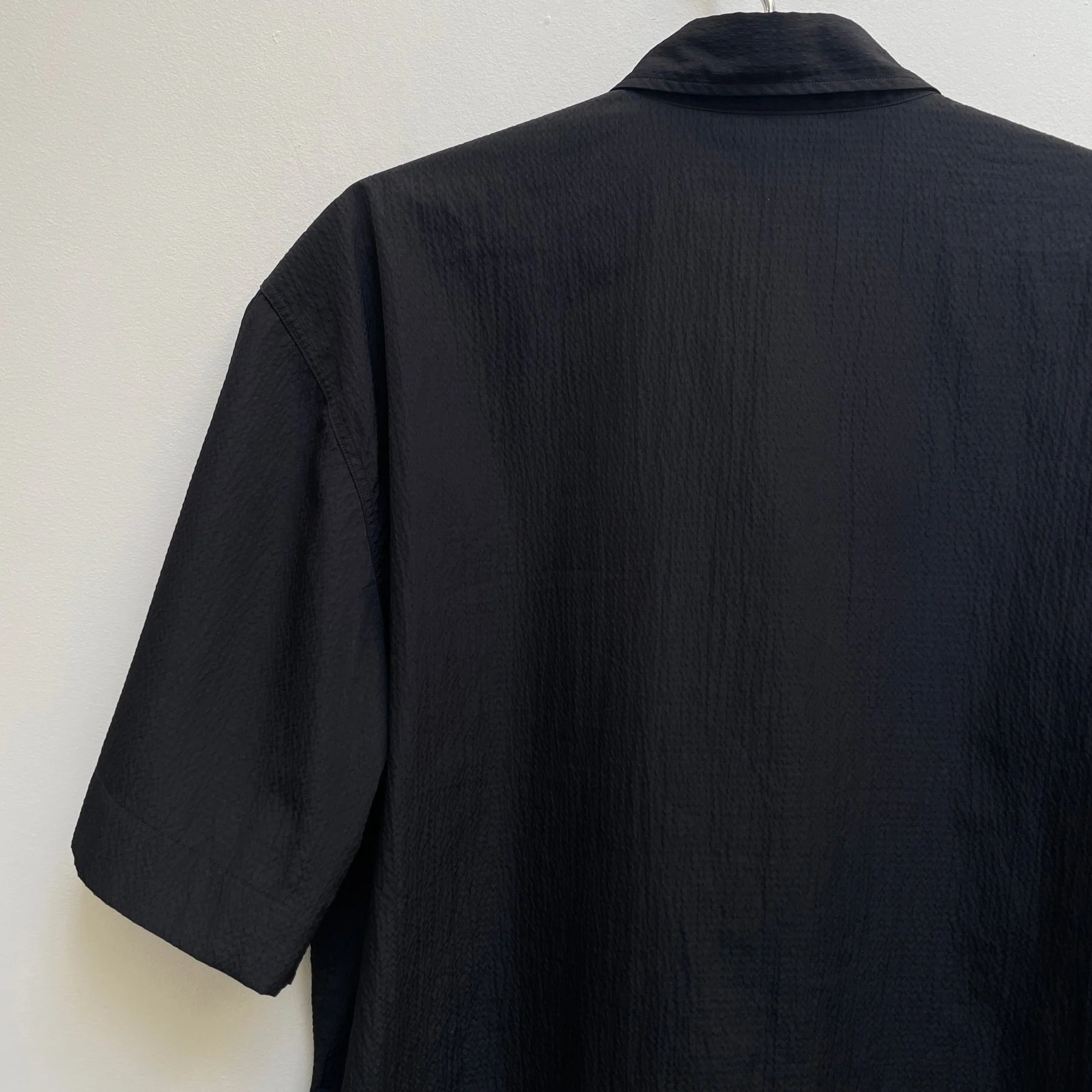 Dries Van Noten Crinkled Short Sleeve Dress Shirt - Image 7