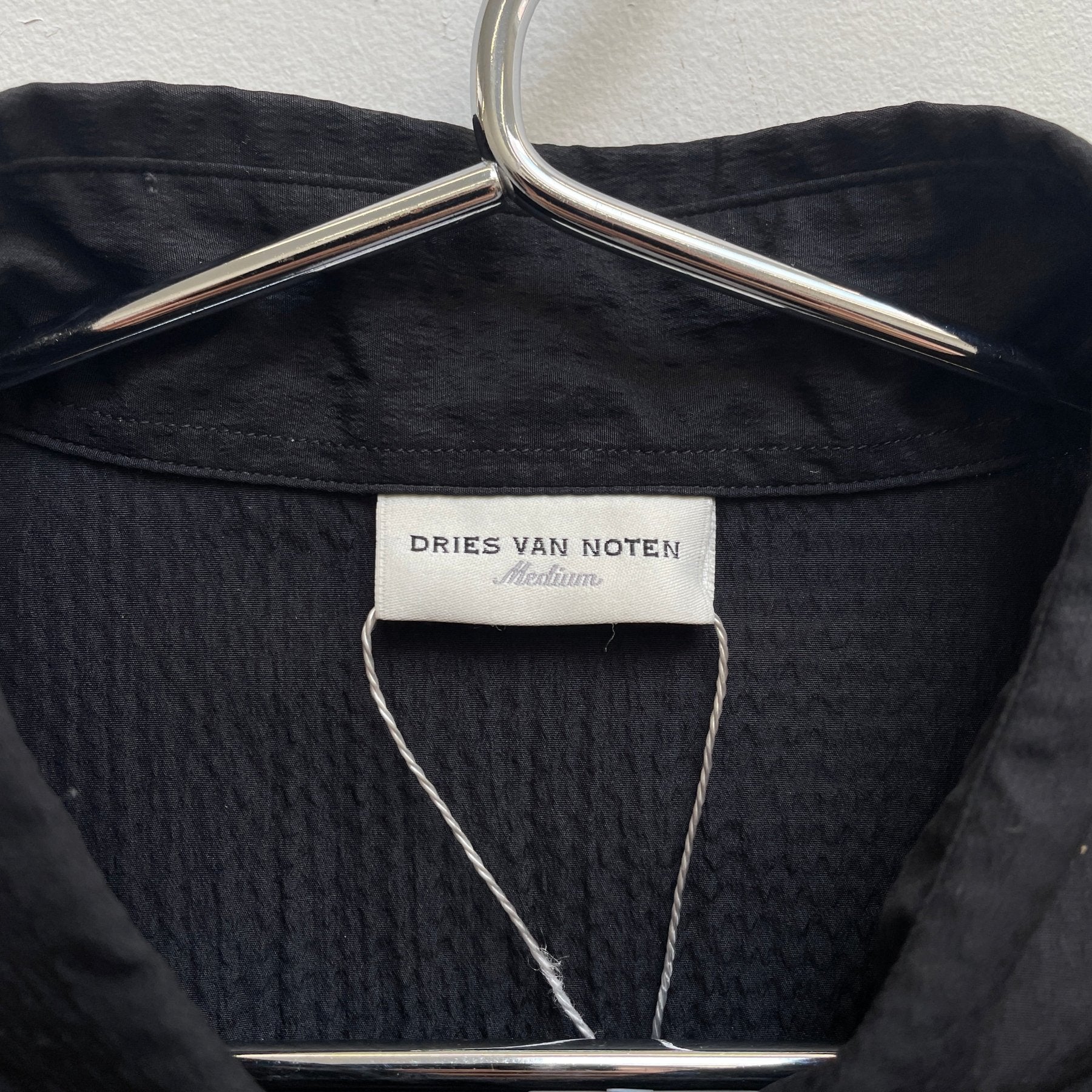 Dries Van Noten Crinkled Short Sleeve Dress Shirt - Image 9