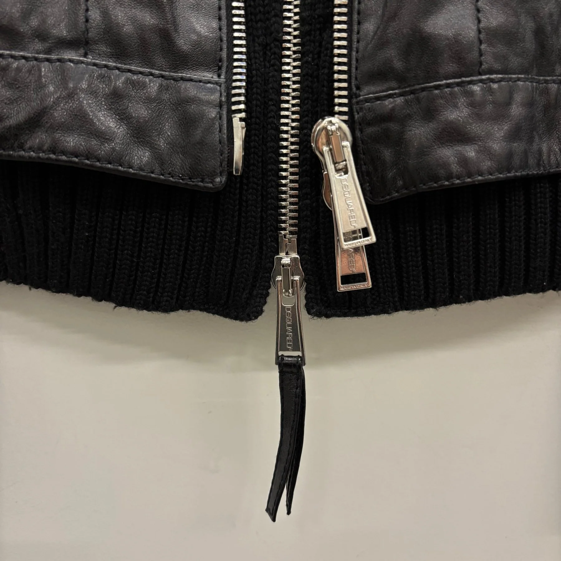 FW12 Dsquared2 Layered Lamb Leather Jacket - Image 8