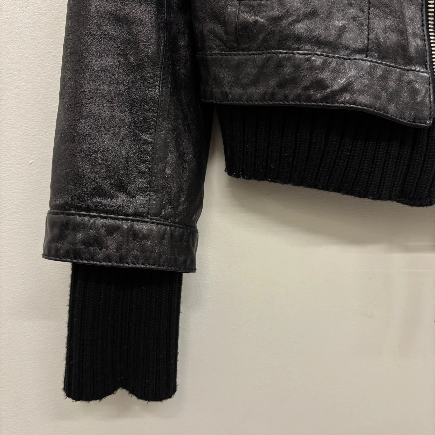 FW12 Dsquared2 Layered Lamb Leather Jacket - Image 9