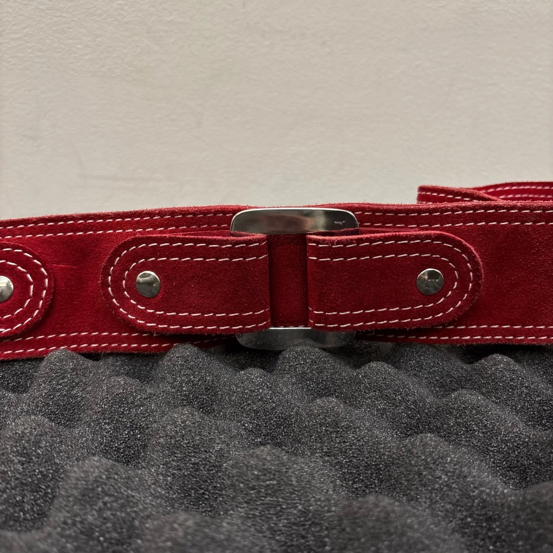 Dsquared2 Red Suede Leather Belt - Image 3