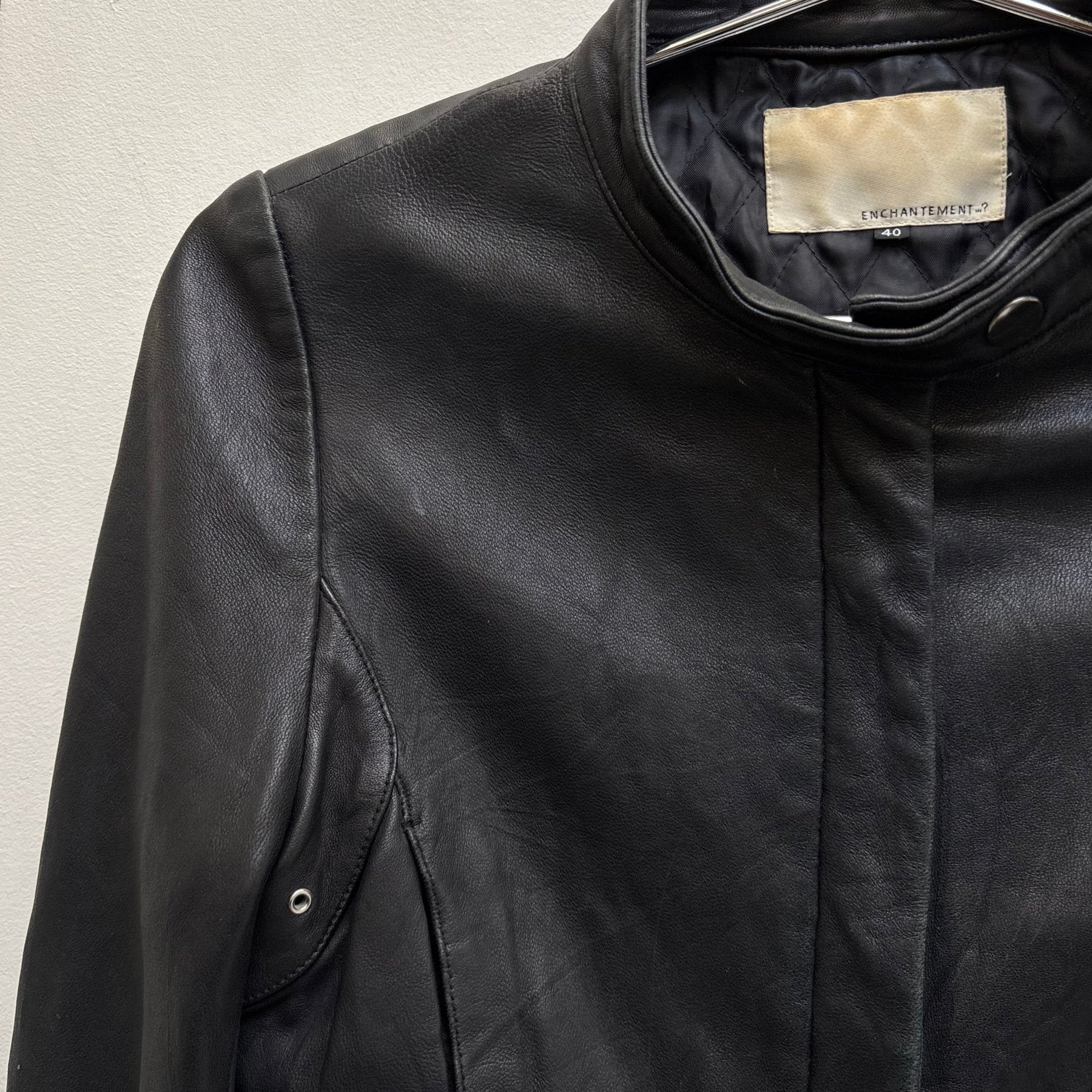 Enchantment…? Cropped Leather Jacket - Image 3