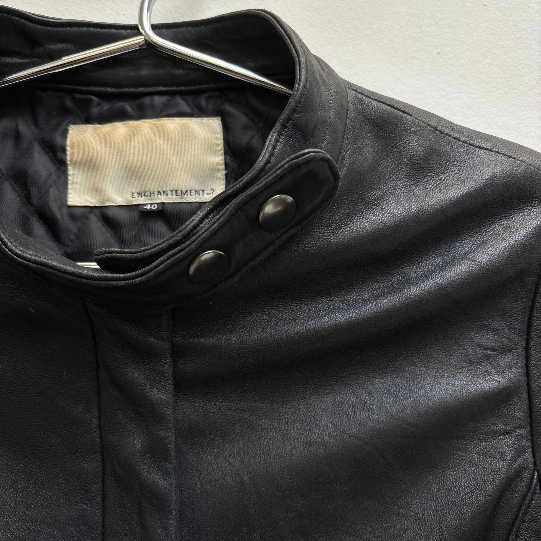 Enchantment…? Cropped Leather Jacket - Image 4