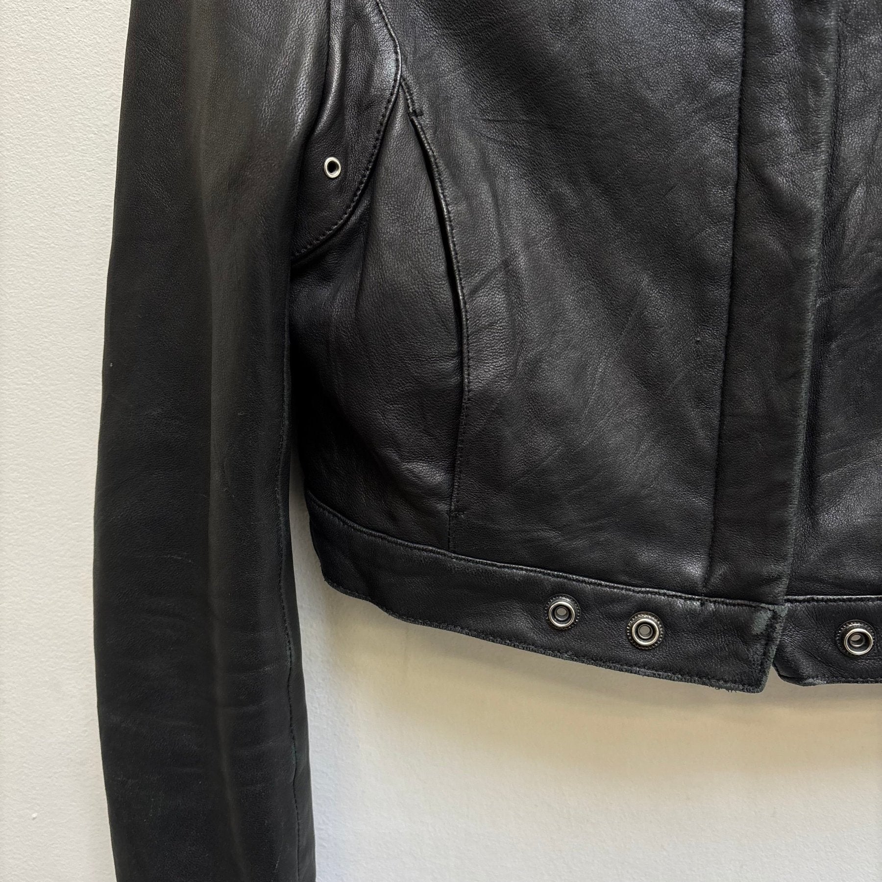 Enchantment…? Cropped Leather Jacket - Image 5
